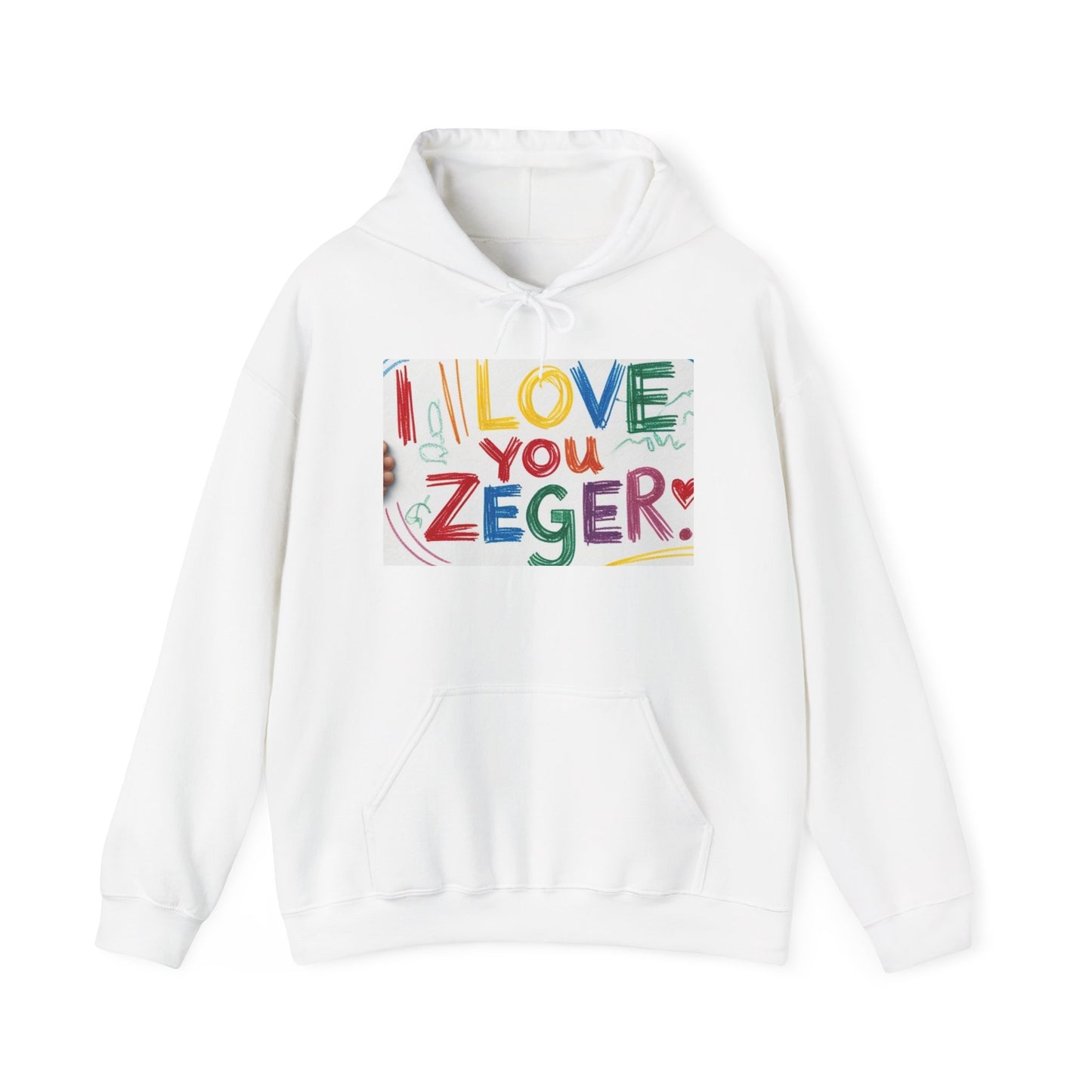 “Valentine special - Express Your Love - I Love You, Zeger Hooded Sweatshirt”