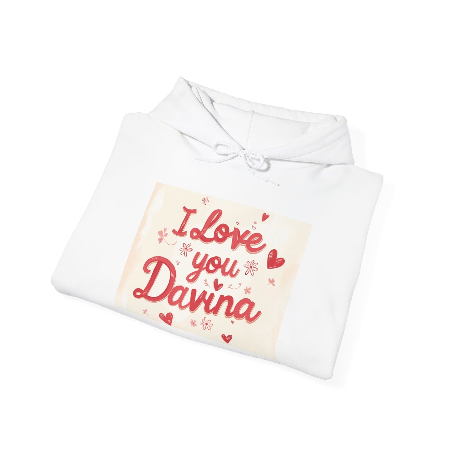 “Valentine special - Express Your Love - I Love You, Davina Hooded Sweatshirt”