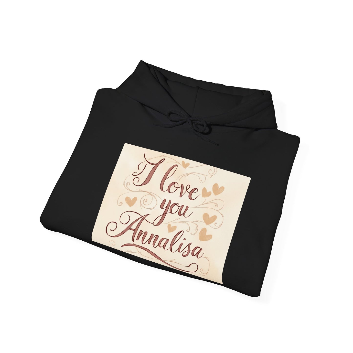 “Valentine special - Express Your Love - I Love You, Annalisa Hooded Sweatshirt”