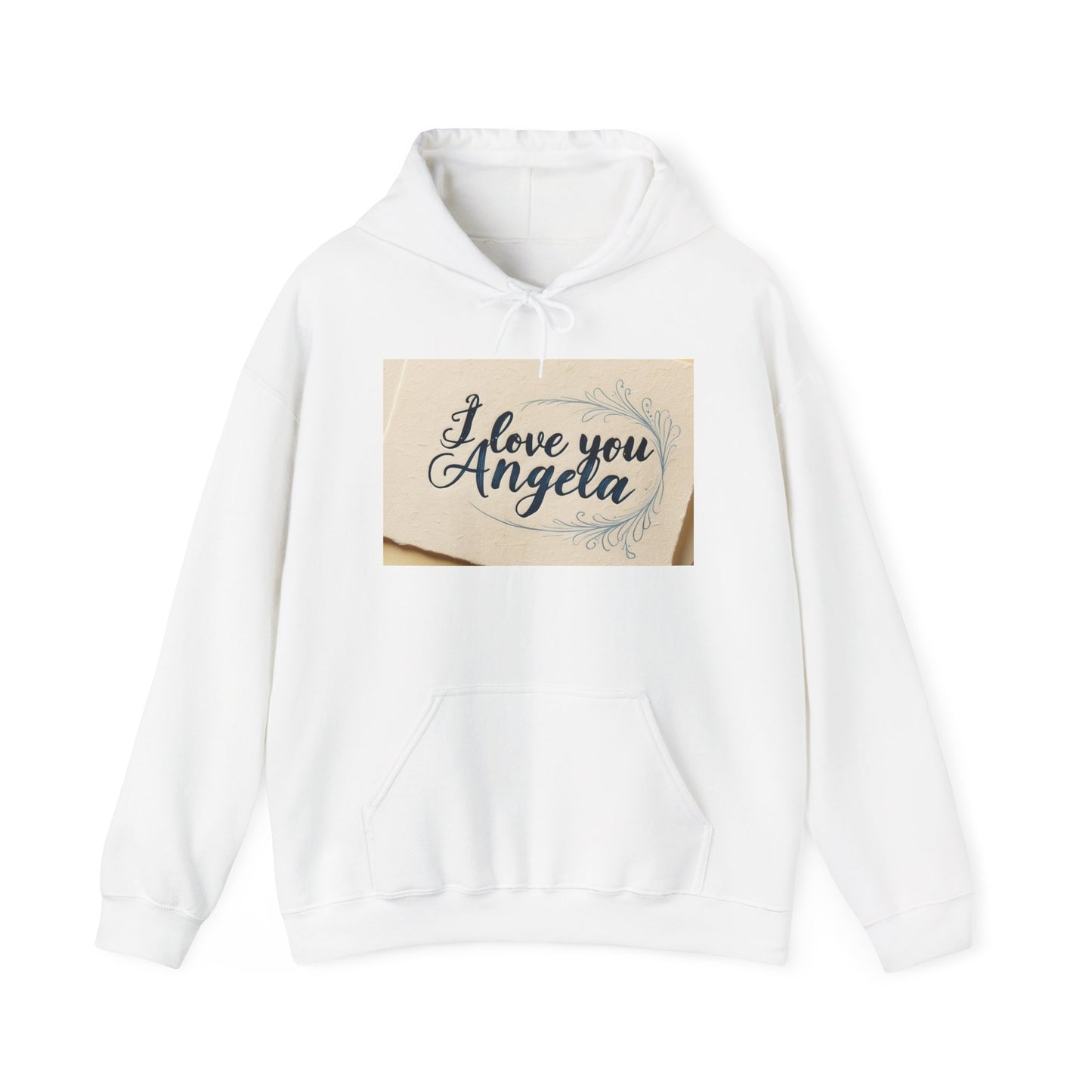 “Valentine special - Express Your Love - I Love You, Angela Hooded Sweatshirt”
