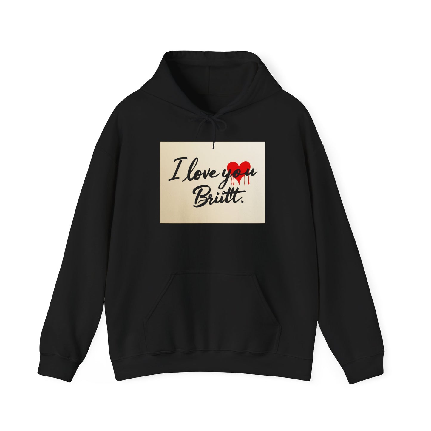 “Valentine special - Express Your Love - I Love You, Brit Hooded Sweatshirt”