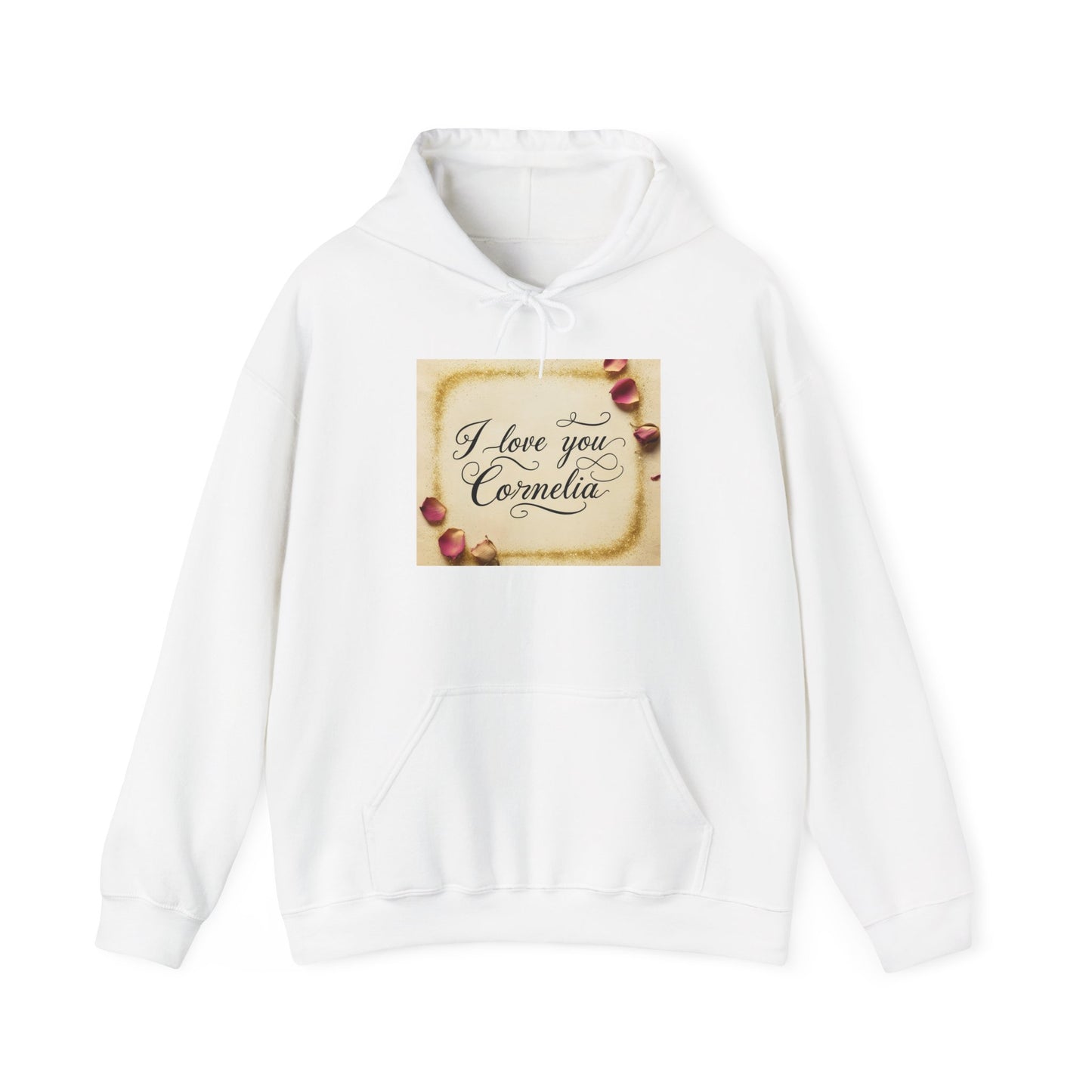 “Valentine special - Express Your Love - I Love You, Cornelia Hooded Sweatshirt”