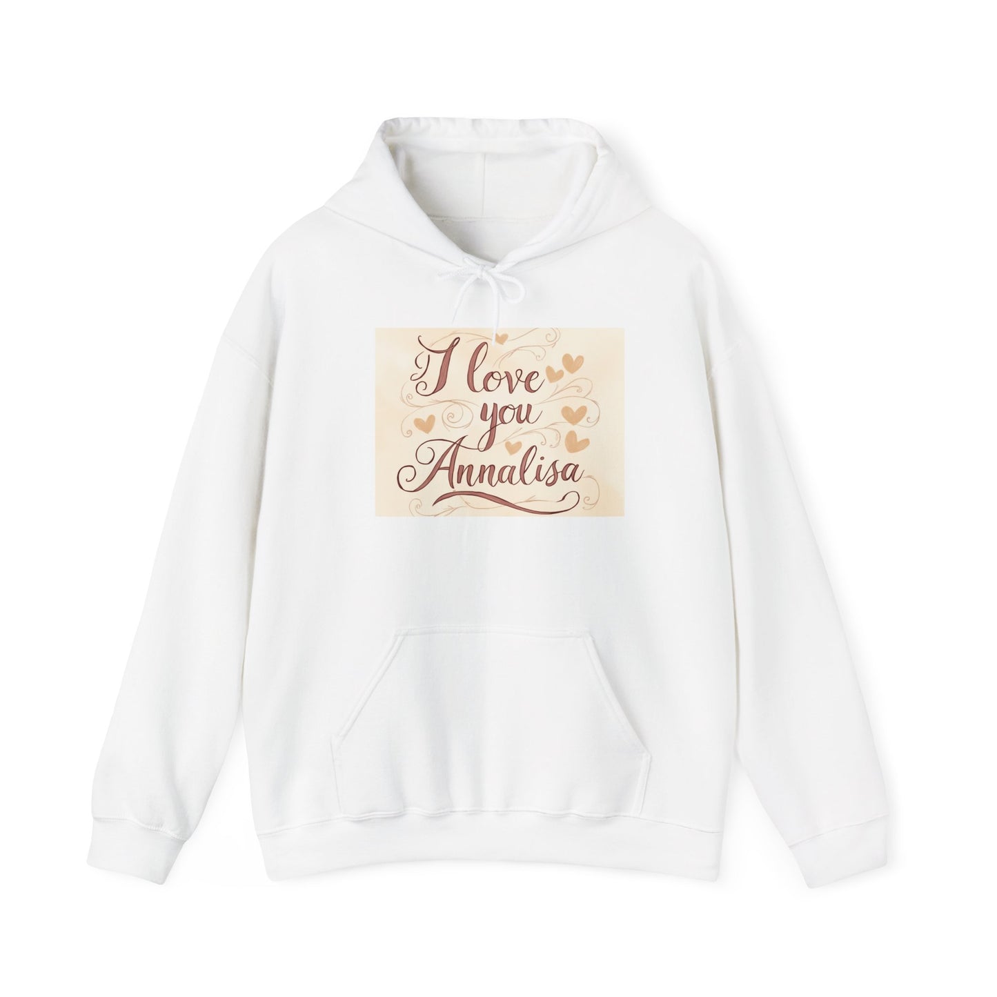 “Valentine special - Express Your Love - I Love You, Annalisa Hooded Sweatshirt”