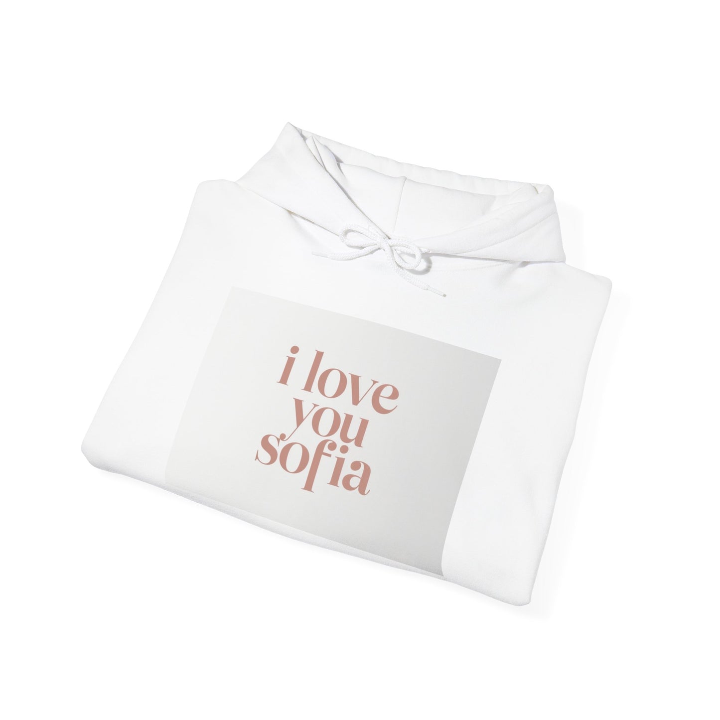 “Valentine special - Express Your Love - I Love You, Sofia Hooded Sweatshirt”