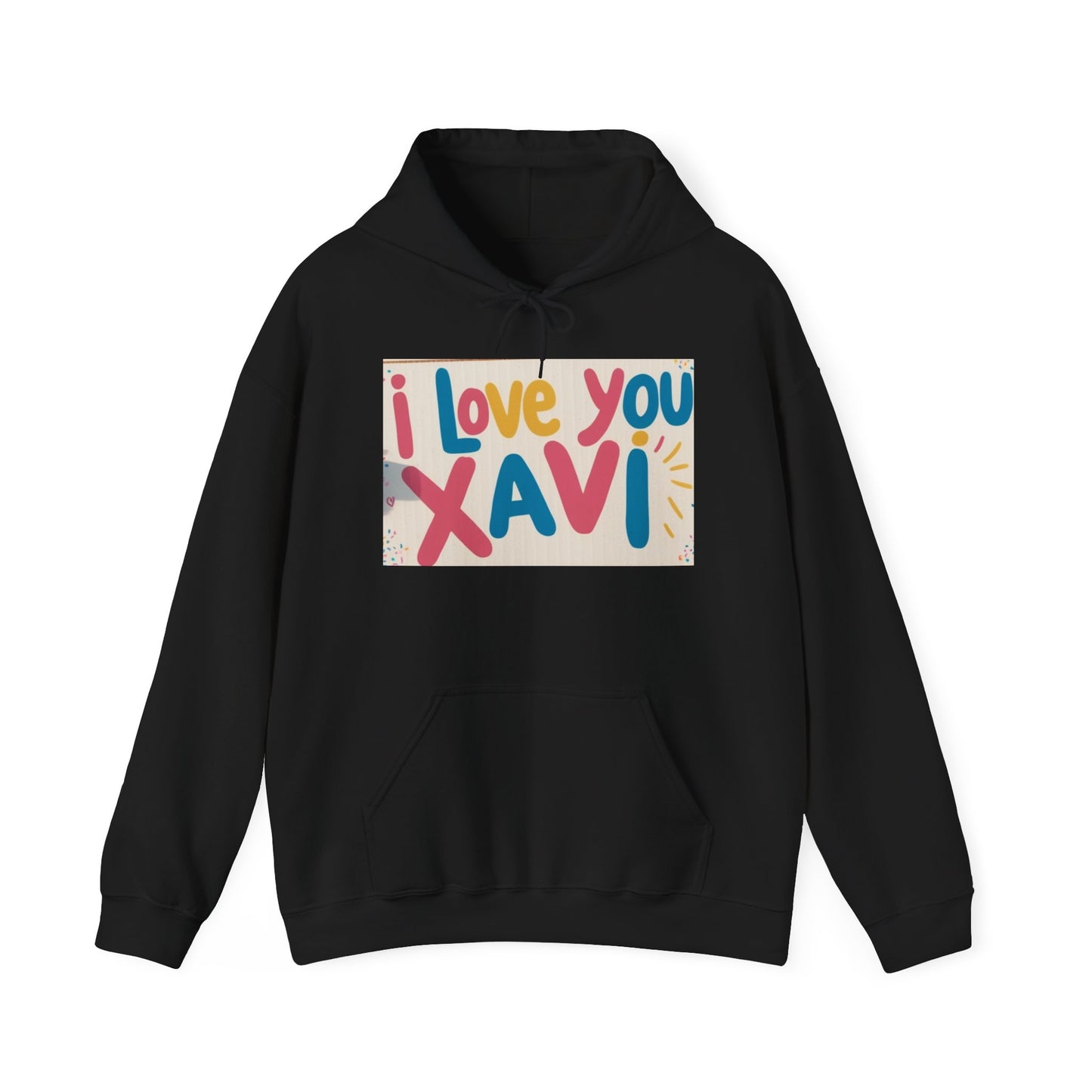 “Valentine special - Express Your Love - I Love You, Xavi Hooded Sweatshirt”