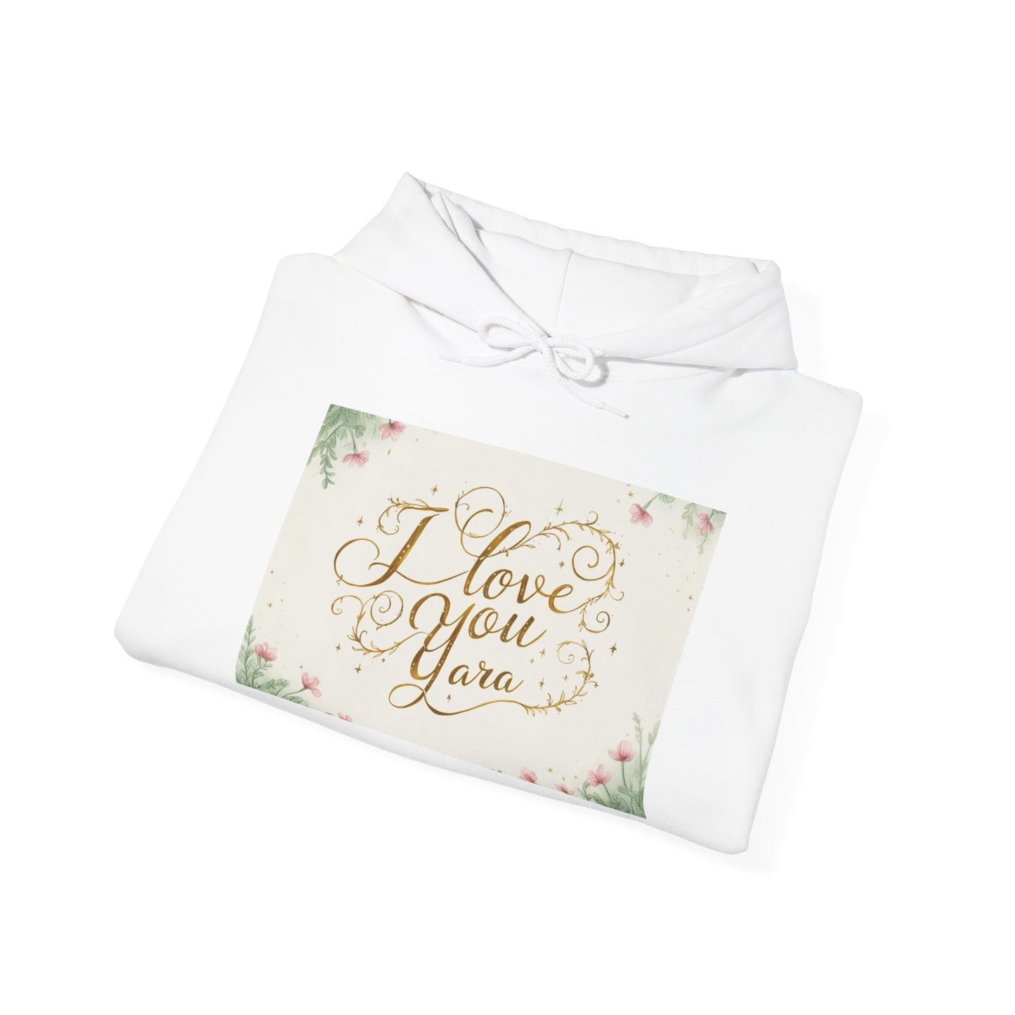 “Valentine special - Express Your Love - I Love You, Yara Hooded Sweatshirt”