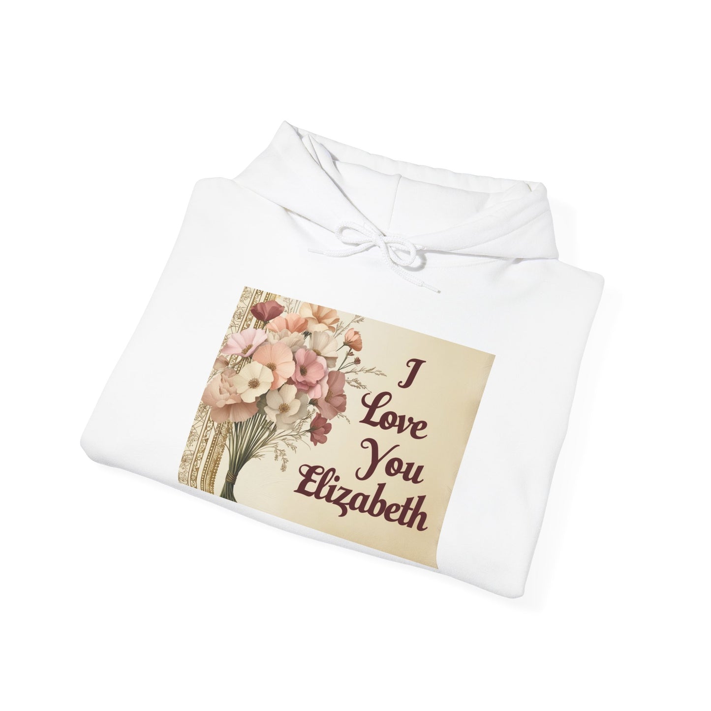 “Valentine special - Express Your Love - I Love You, Elizabeth Hooded Sweatshirt”