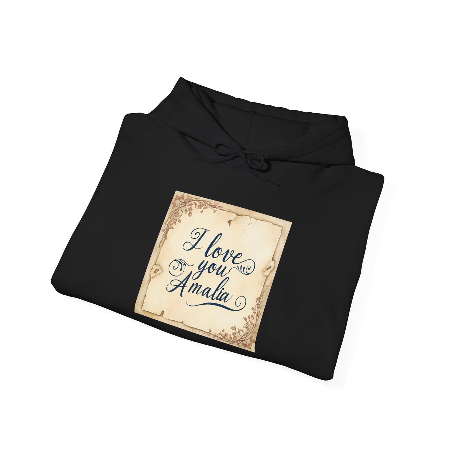 “Valentine special - Express Your Love - I Love You, Amalia Hooded Sweatshirt”