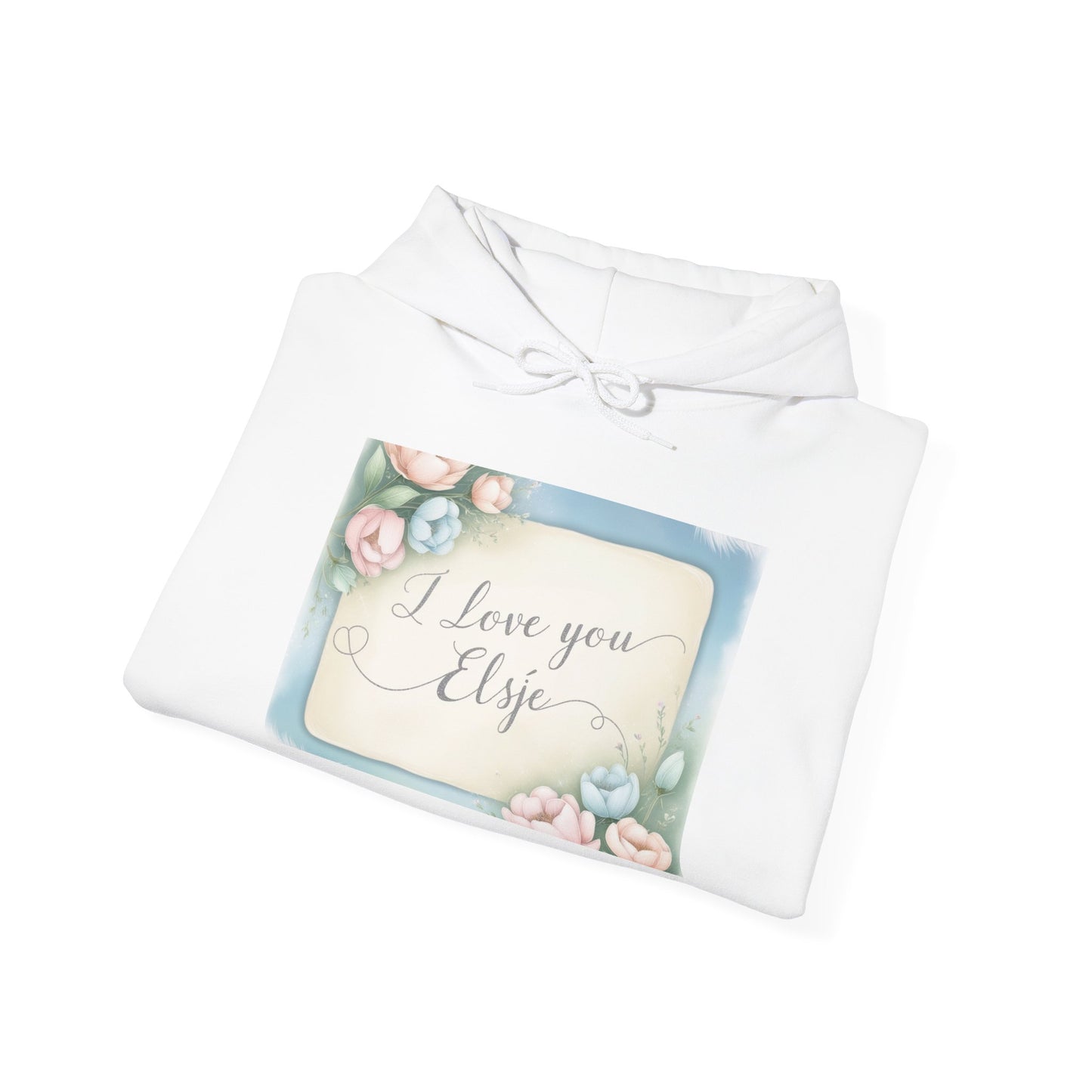 “Valentine special - Express Your Love - I Love You, Elsje Hooded Sweatshirt”