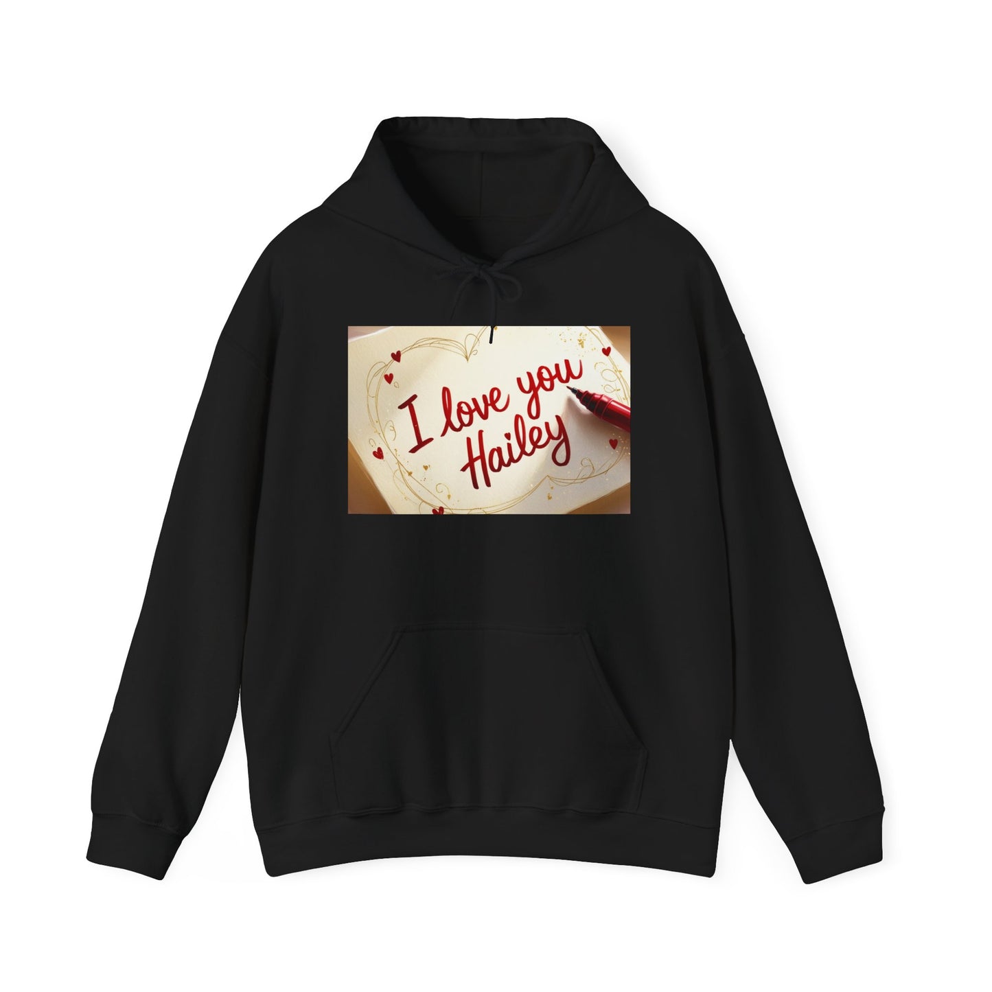 “Valentine special - Express Your Love - I Love You, Hailey Hooded Sweatshirt”