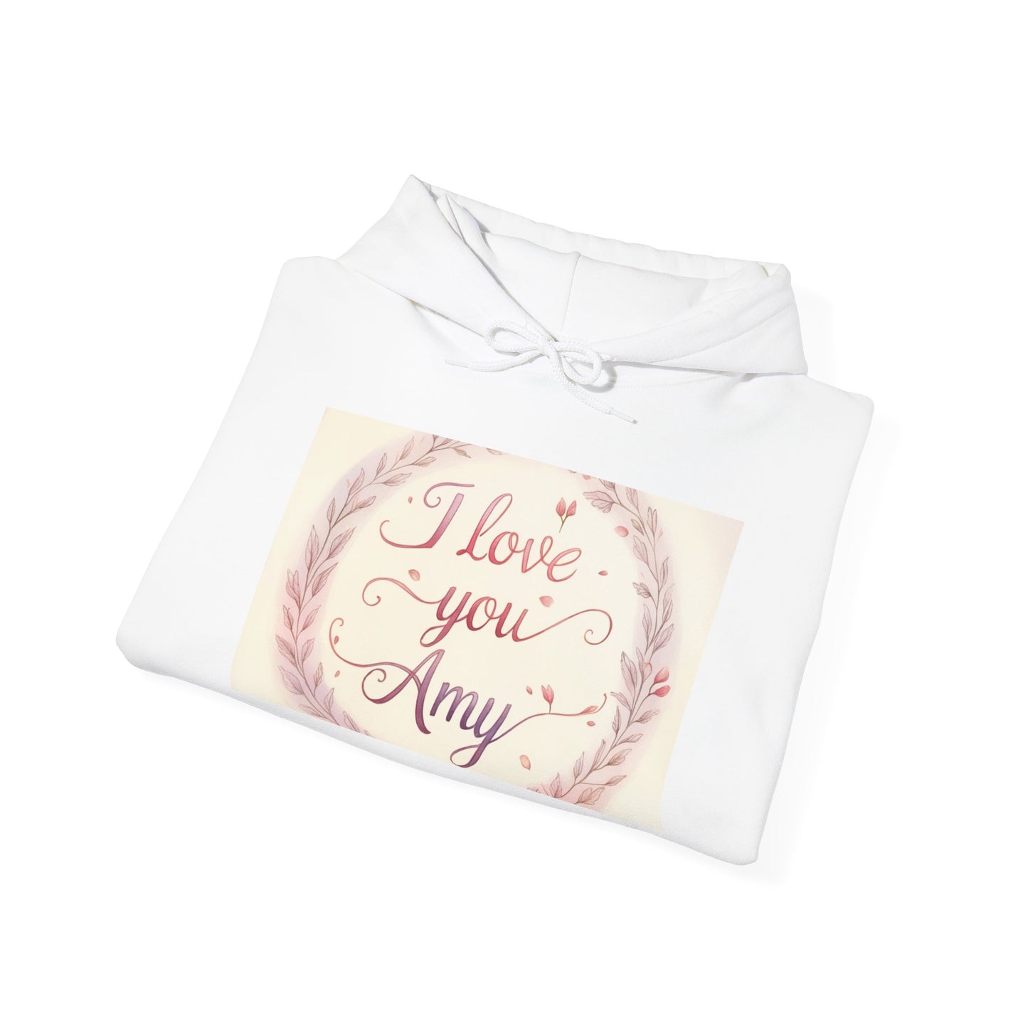 “Valentine special - Express Your Love - I Love You, Amy Hooded Sweatshirt”