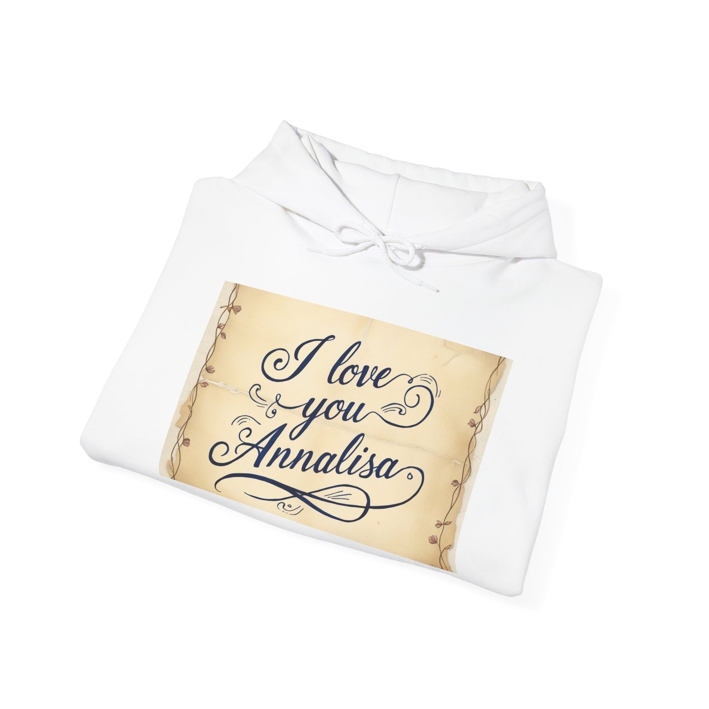 “Valentine special - Express Your Love - I Love You, Annalisa Hooded Sweatshirt”