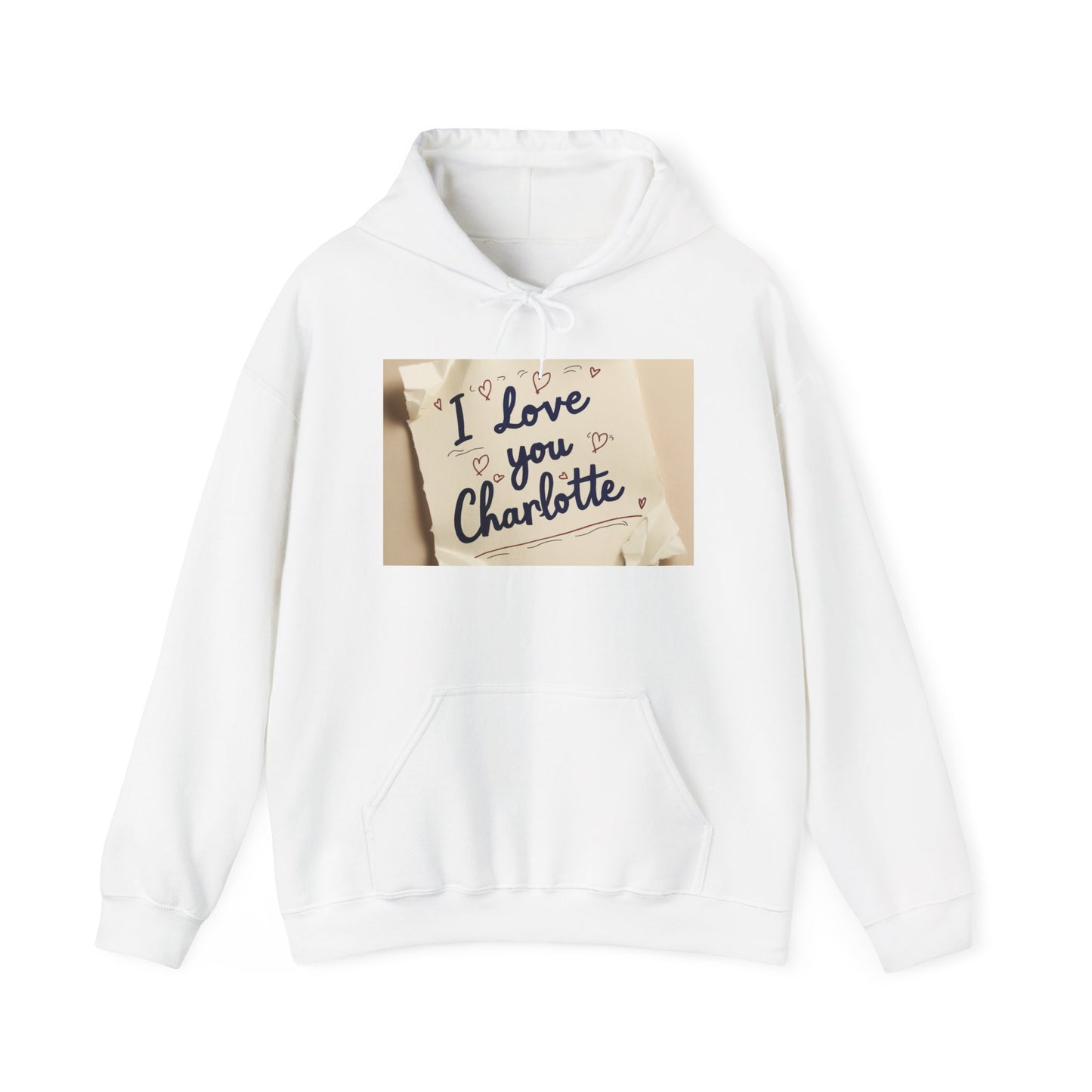 “Valentine special - Express Your Love - I Love You, Charlotte Hooded Sweatshirt”