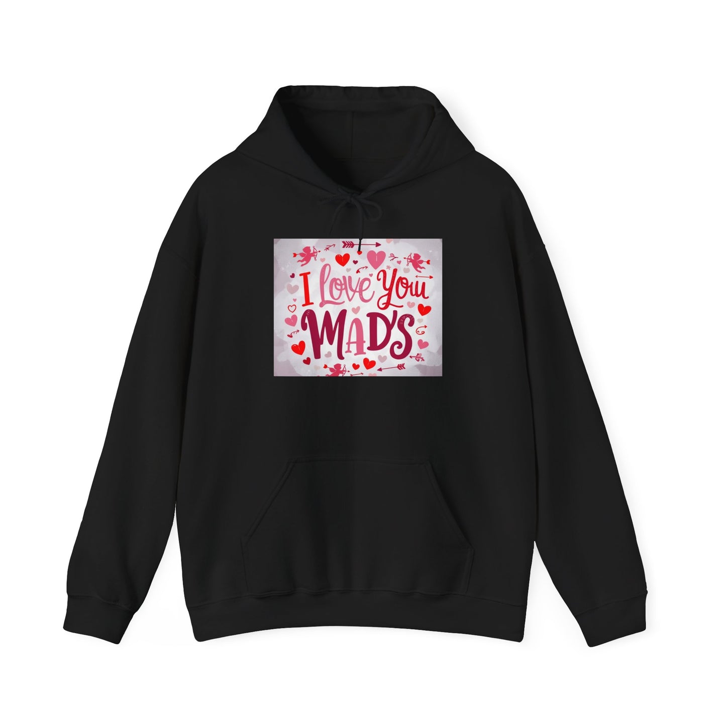 “Valentine special - Express Your Love - I Love You, Mad's Hooded Sweatshirt”