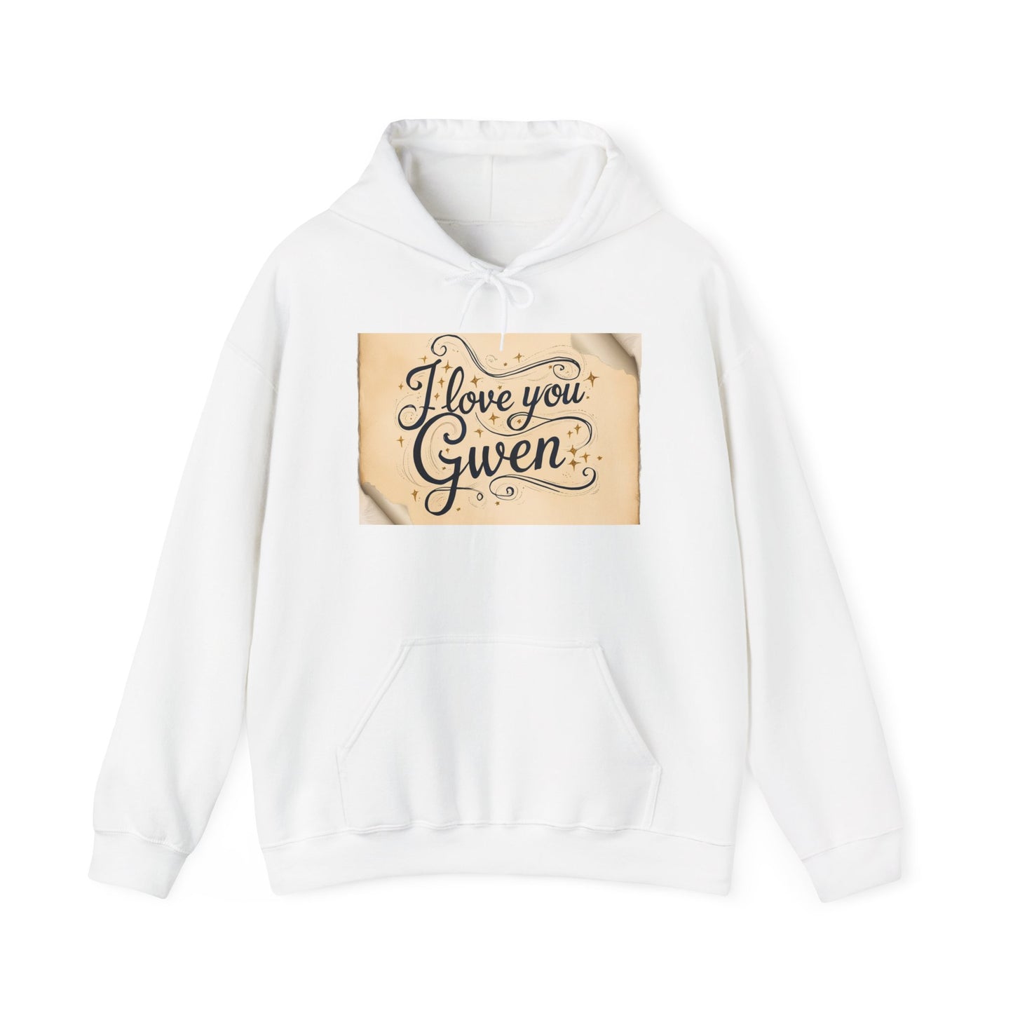 “Valentine special - Express Your Love - I Love You, Gwen Hooded Sweatshirt”