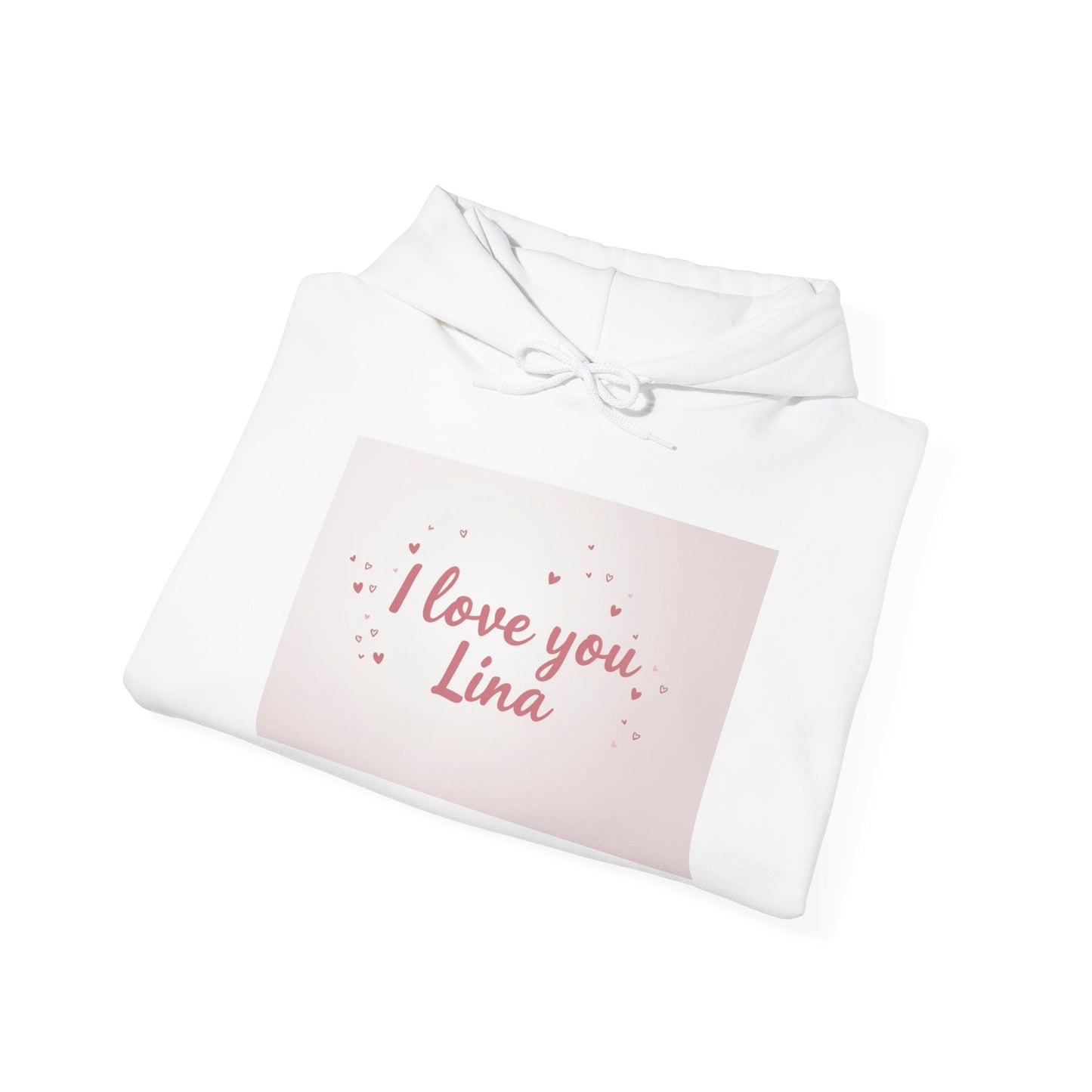 “Valentine special - Express Your Love - I Love You, Lina Hooded Sweatshirt”