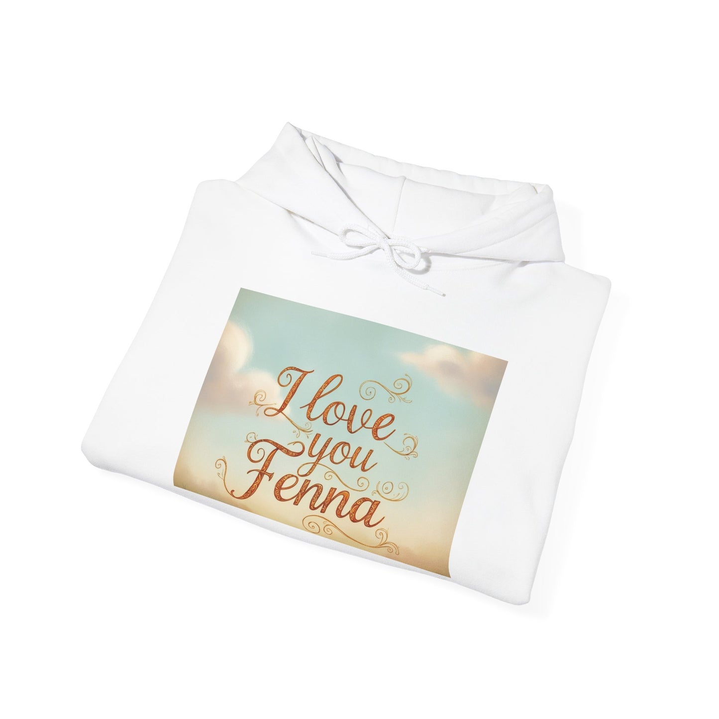 “Valentine special - Express Your Love - I Love You, Fenna Hooded Sweatshirt”