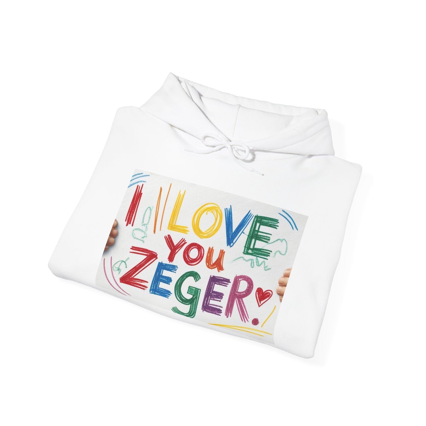 “Valentine special - Express Your Love - I Love You, Zeger Hooded Sweatshirt”