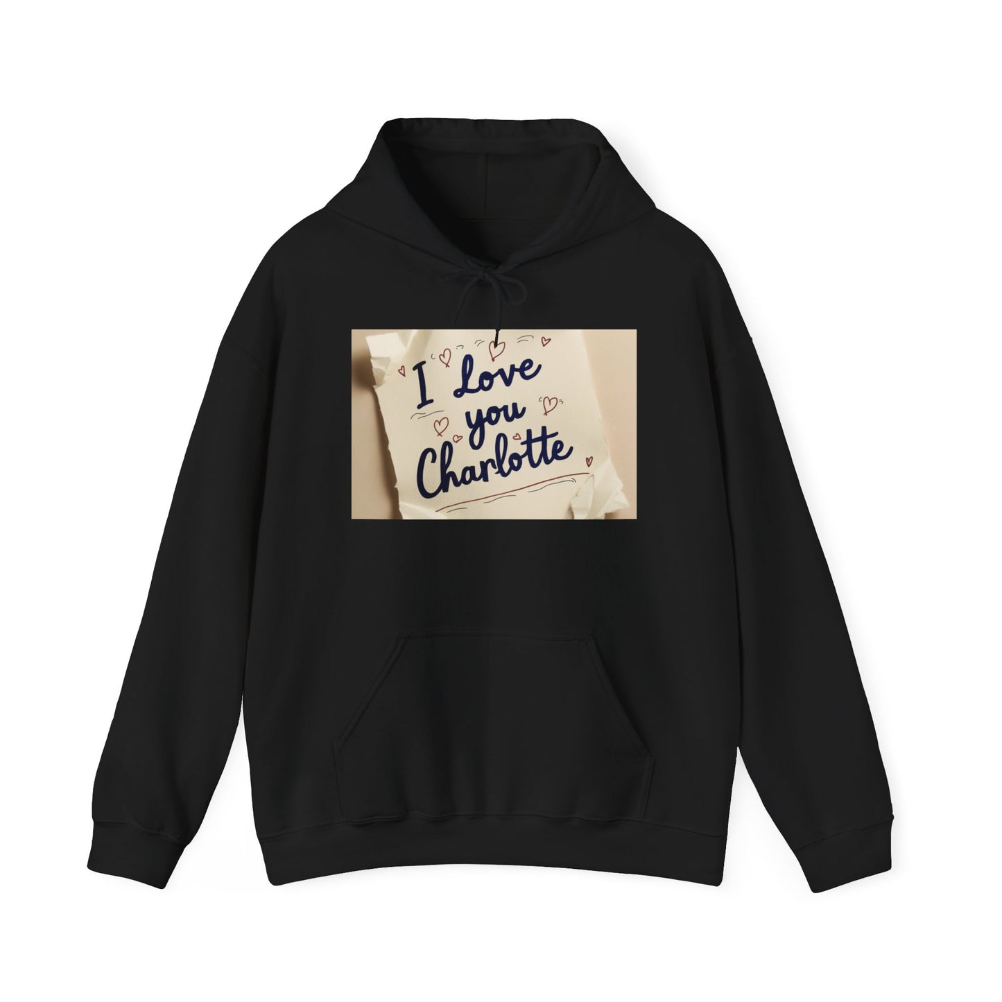 “Valentine special - Express Your Love - I Love You, Charlotte Hooded Sweatshirt”