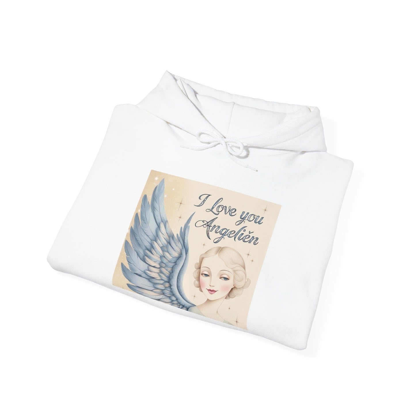 “Valentine special - Express Your Love - I Love You, Angelien Hooded Sweatshirt”