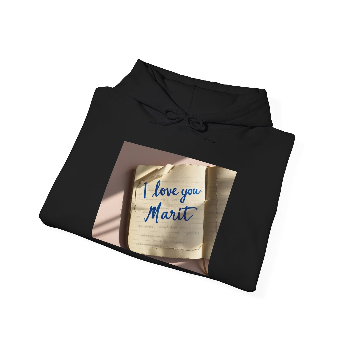 “Valentine special - Express Your Love - I Love You, Marit Hooded Sweatshirt”