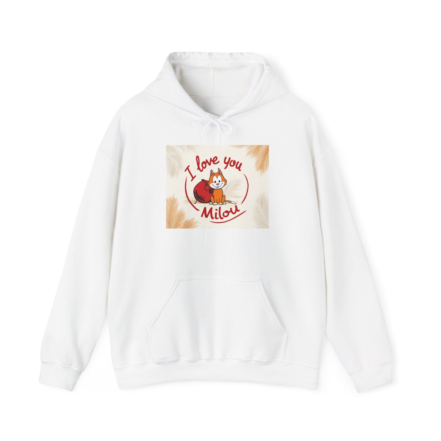 “Valentine special - Express Your Love - I Love You, Milou Hooded Sweatshirt”