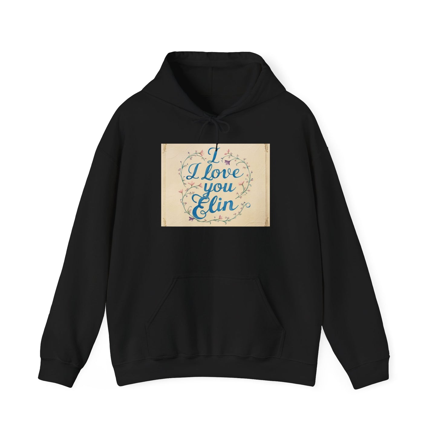 “Valentine special - Express Your Love - I Love You, Elin Hooded Sweatshirt”