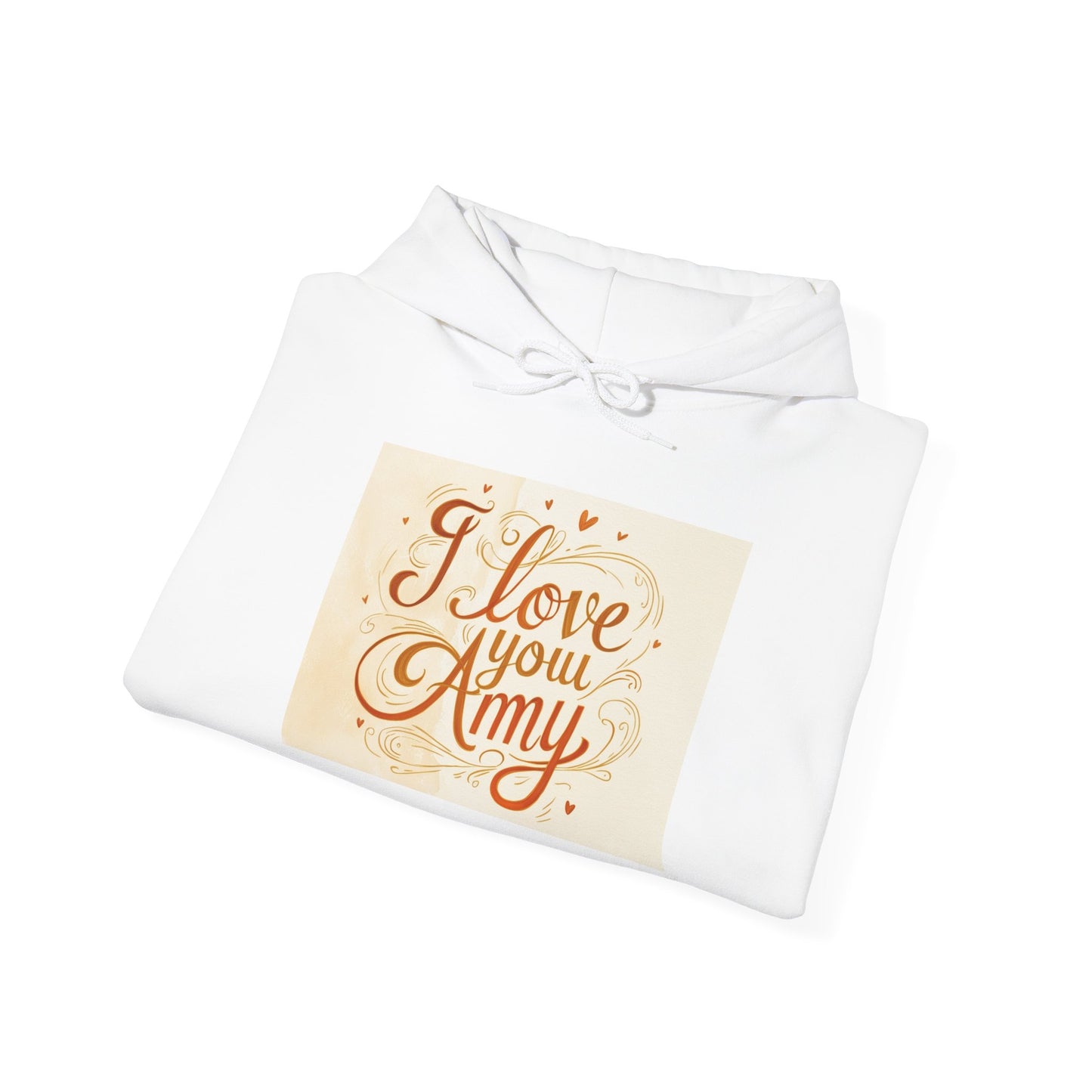 “Valentine special - Express Your Love - I Love You, Amy Hooded Sweatshirt”