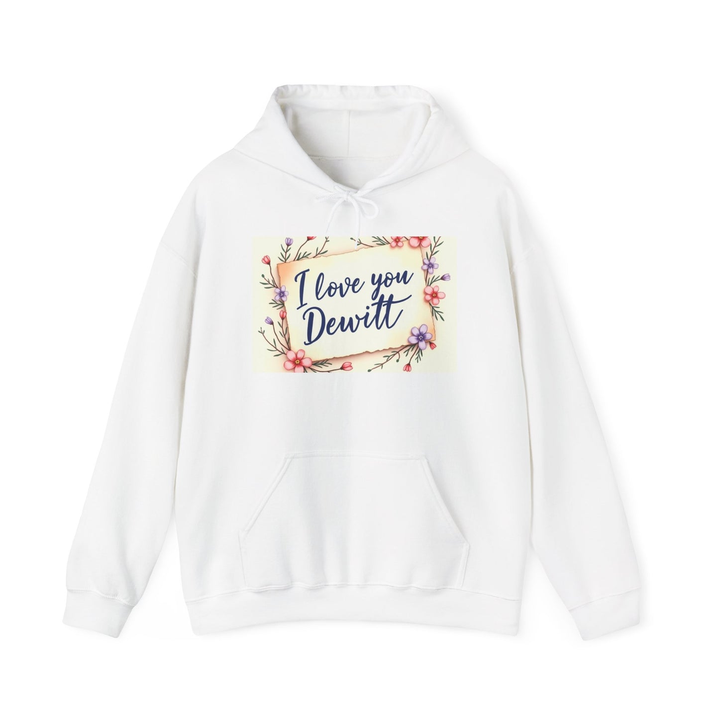 “Valentine special - Express Your Love - I Love You, Dewitt Hooded Sweatshirt”