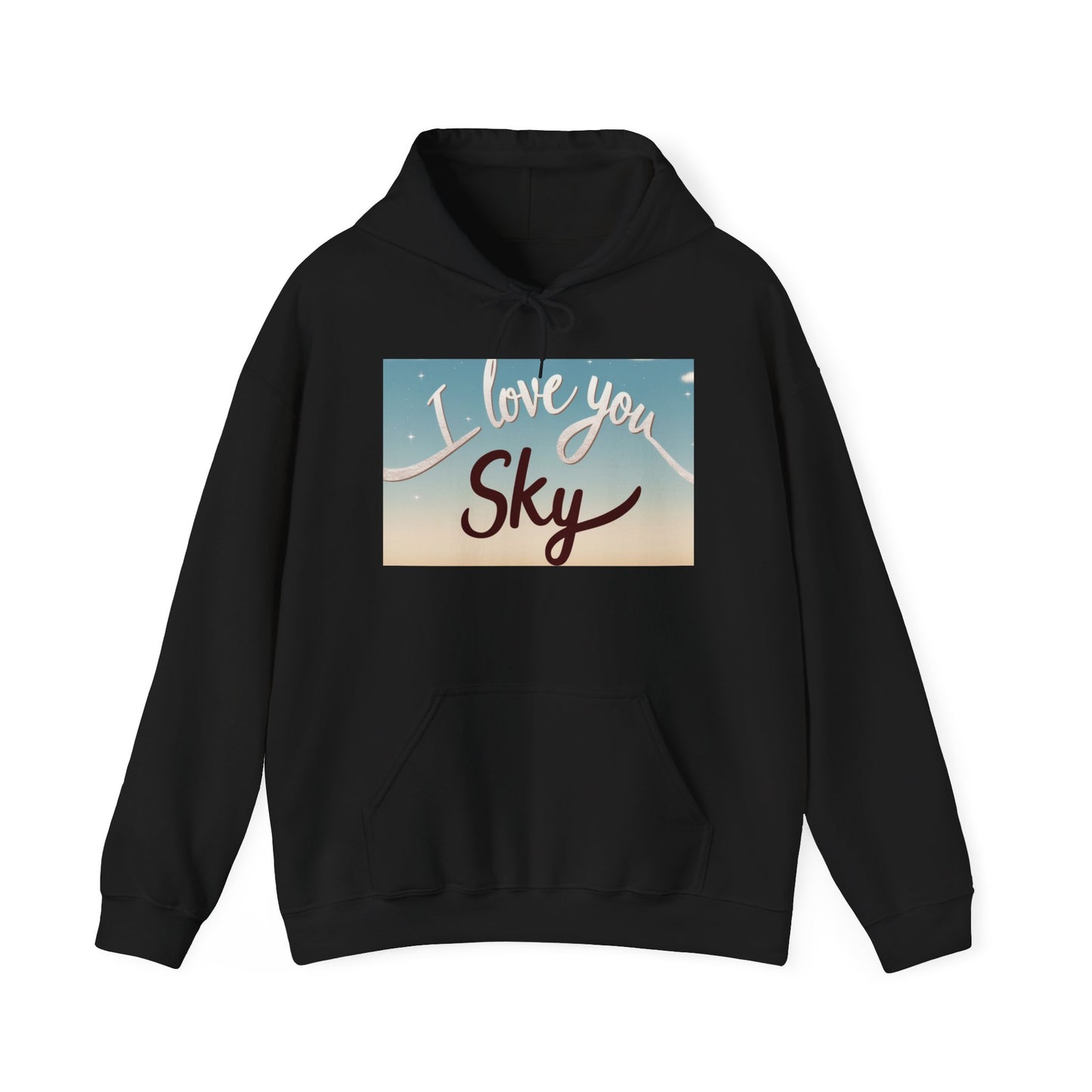 “Valentine special - Express Your Love - I Love You, Sky Hooded Sweatshirt”