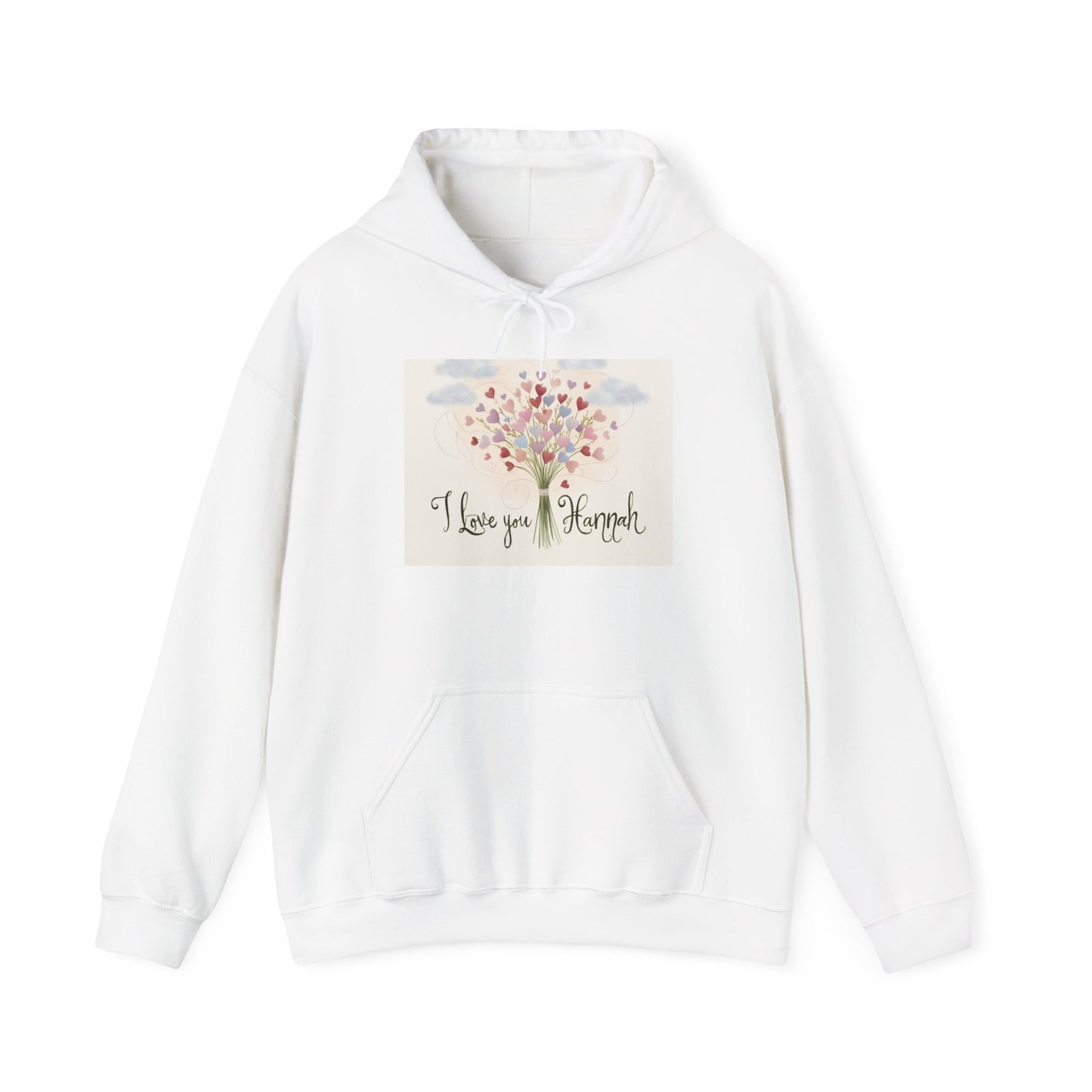 “Valentine special - Express Your Love - I Love You, Hannah Hooded Sweatshirt”