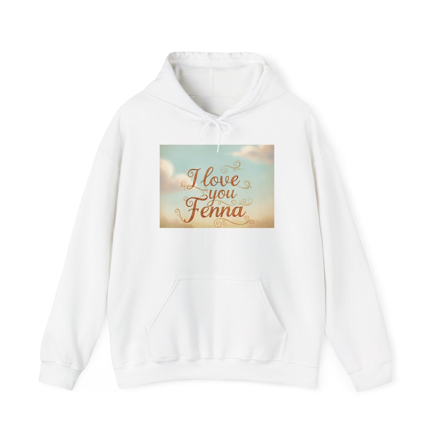 “Valentine special - Express Your Love - I Love You, Fenna Hooded Sweatshirt”