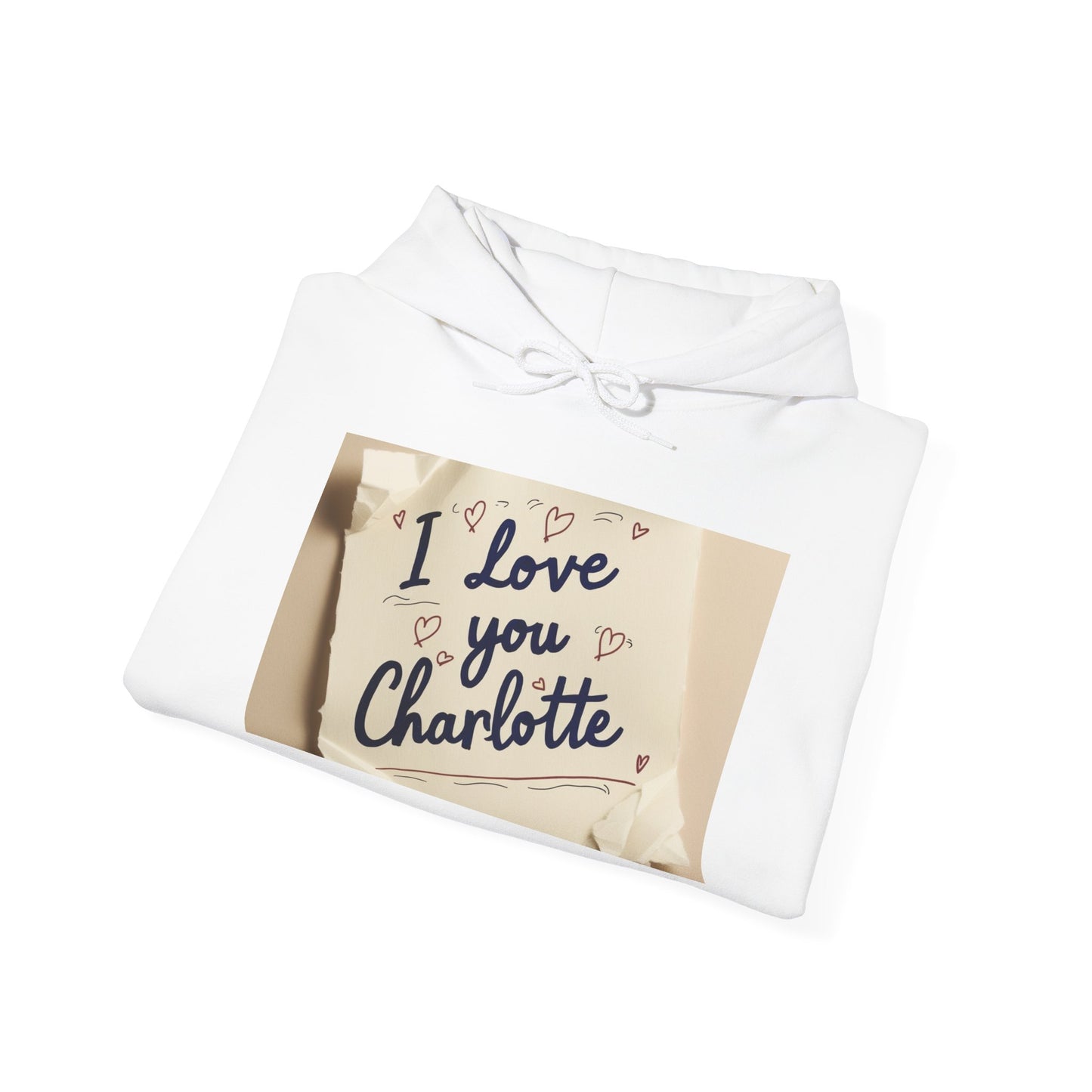 “Valentine special - Express Your Love - I Love You, Charlotte Hooded Sweatshirt”
