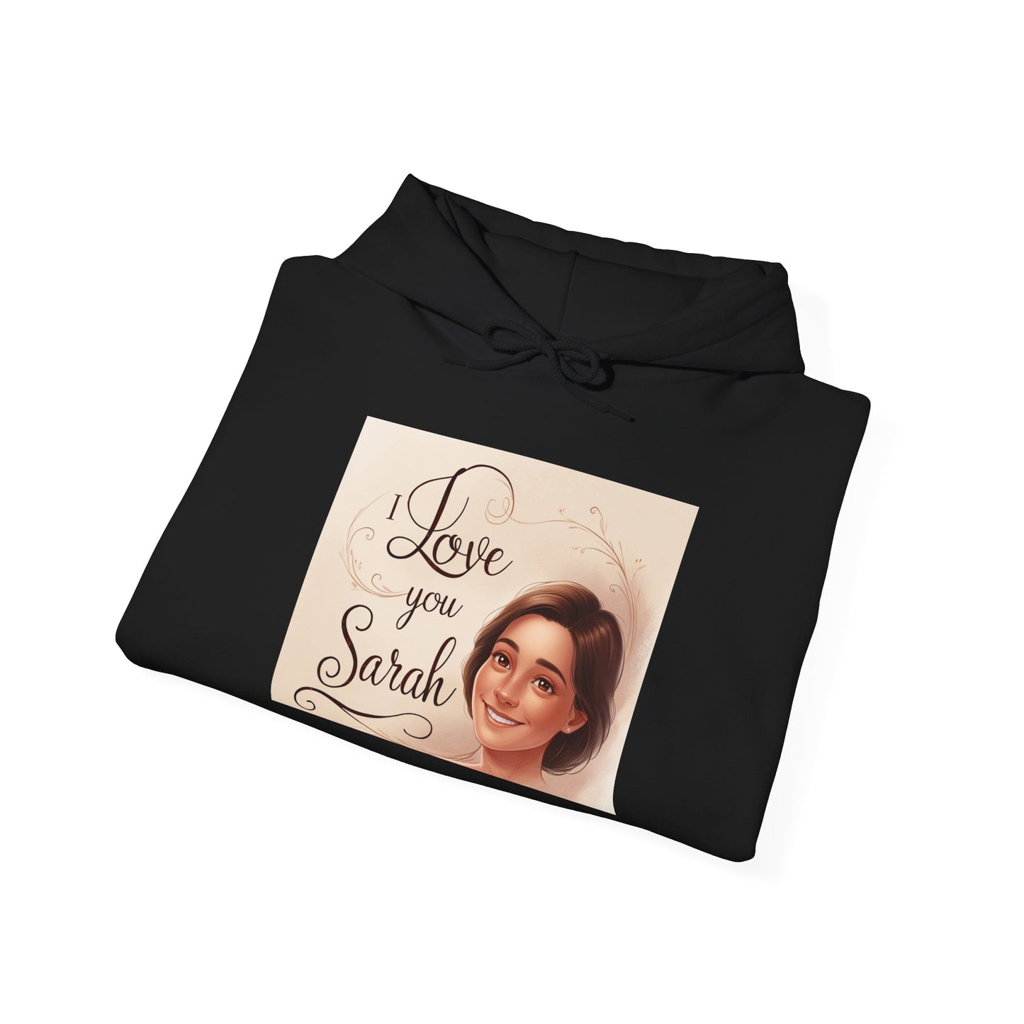 “Valentine special - Express Your Love - I Love You, Sarah Hooded Sweatshirt”