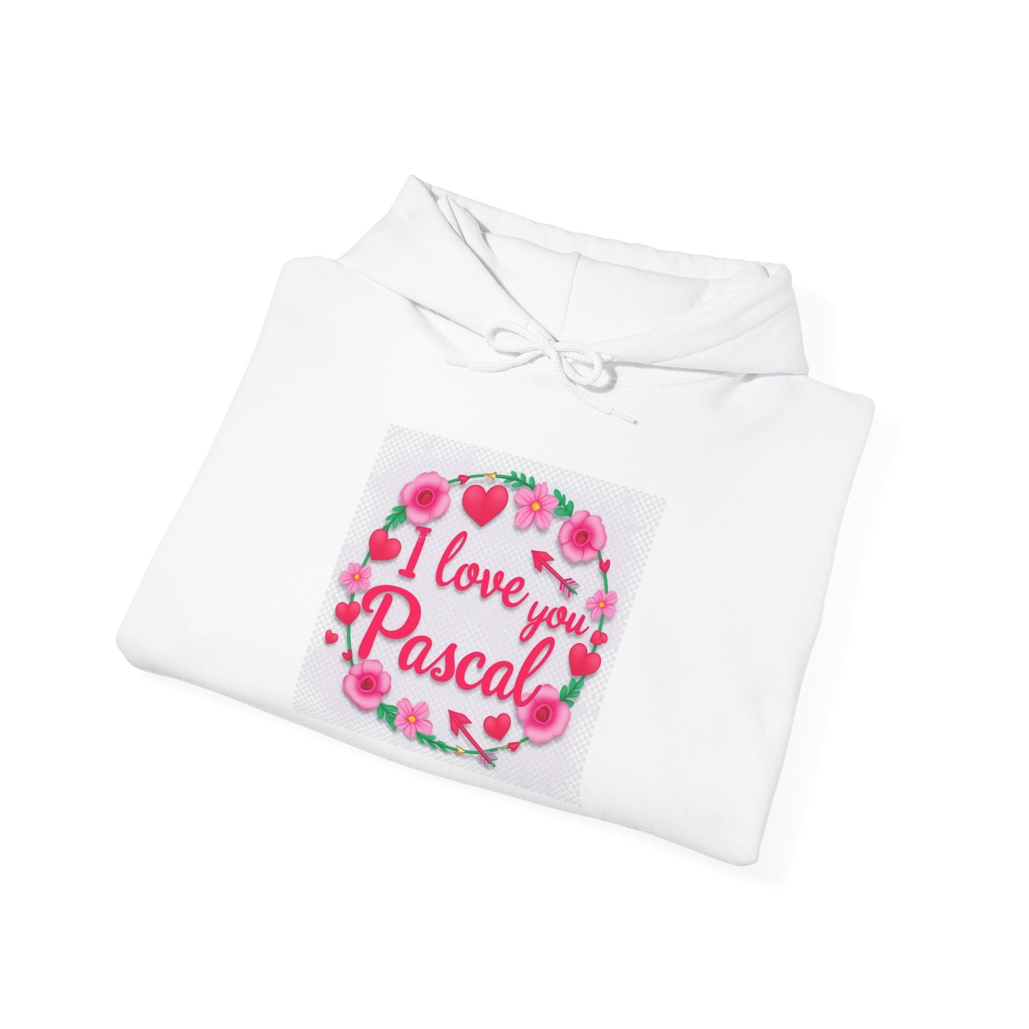 “Valentine special - Express Your Love - I Love You, Pascal Hooded Sweatshirt”