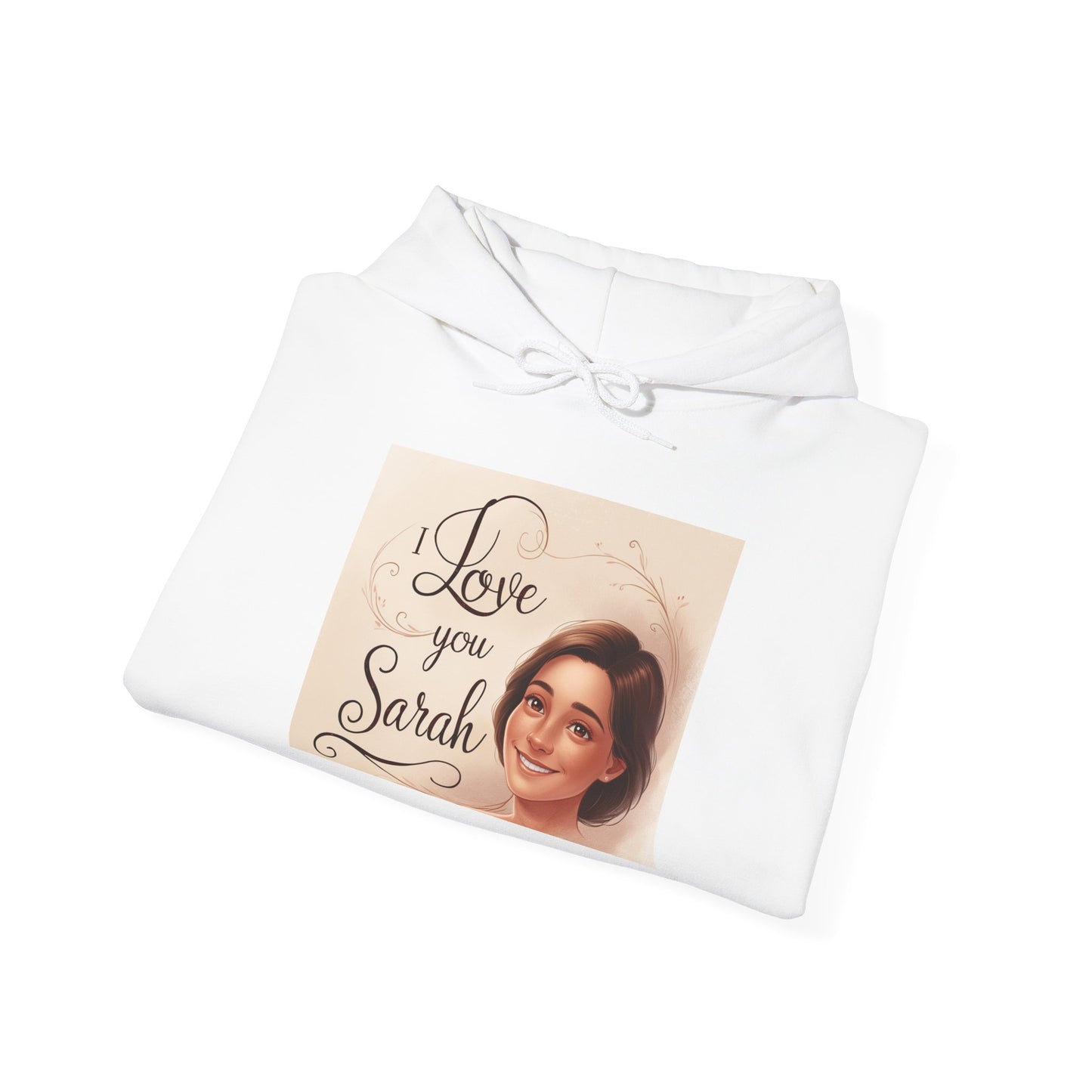“Valentine special - Express Your Love - I Love You, Sarah Hooded Sweatshirt”