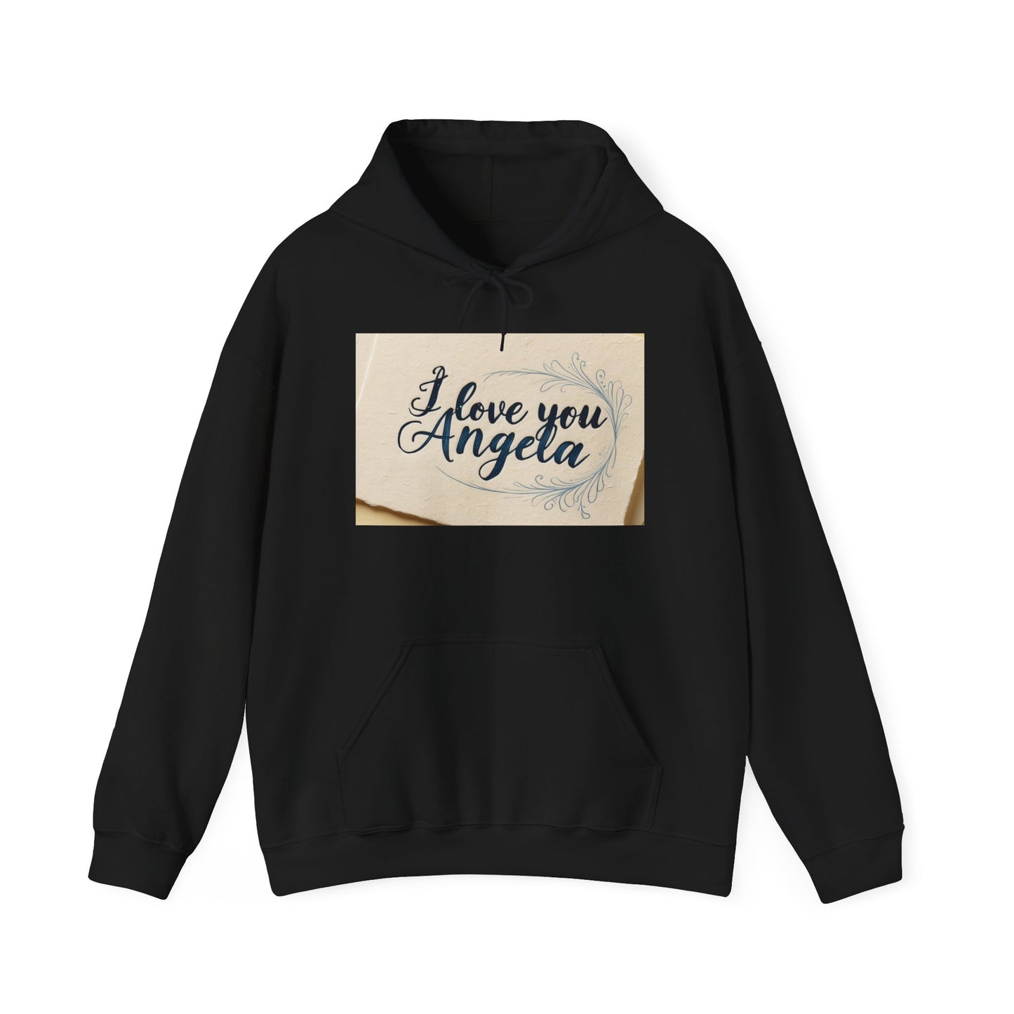 “Valentine special - Express Your Love - I Love You, Angela Hooded Sweatshirt”