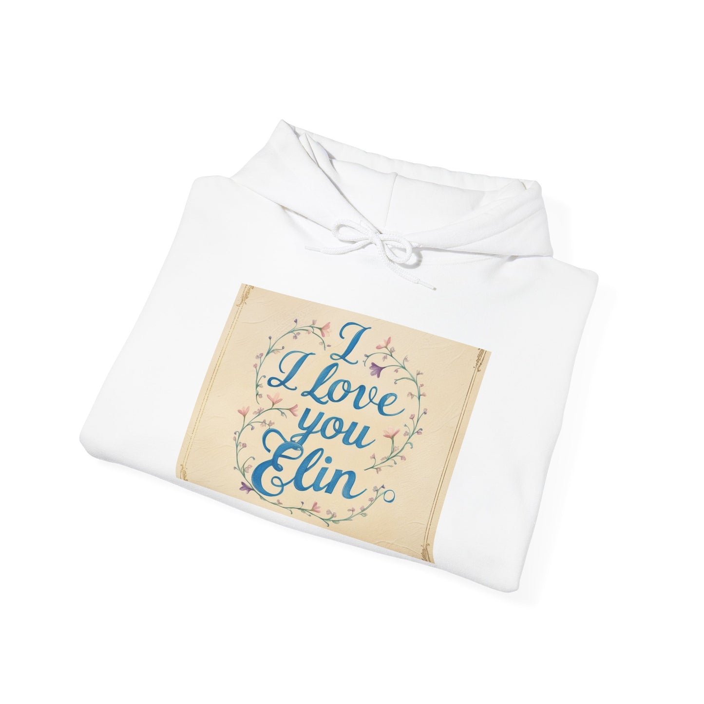 “Valentine special - Express Your Love - I Love You, Elin Hooded Sweatshirt”