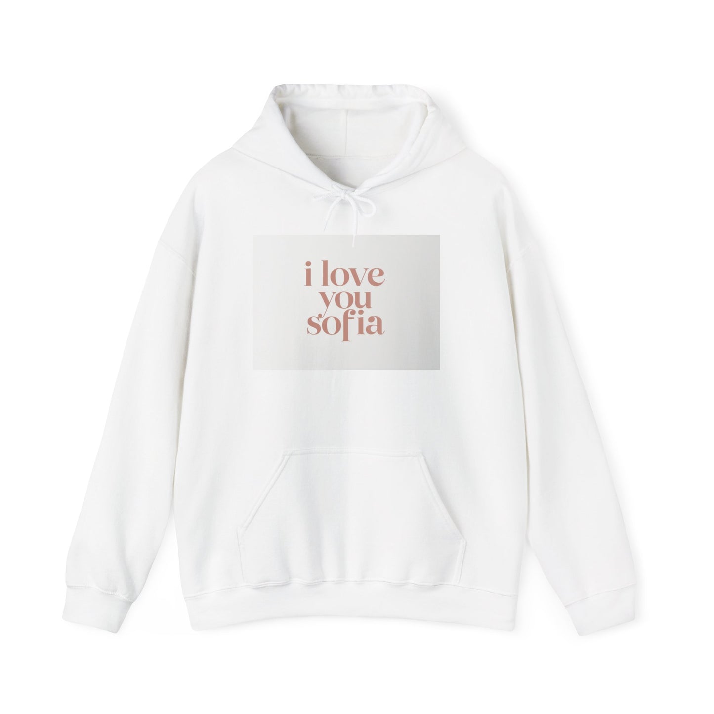 “Valentine special - Express Your Love - I Love You, Sofia Hooded Sweatshirt”