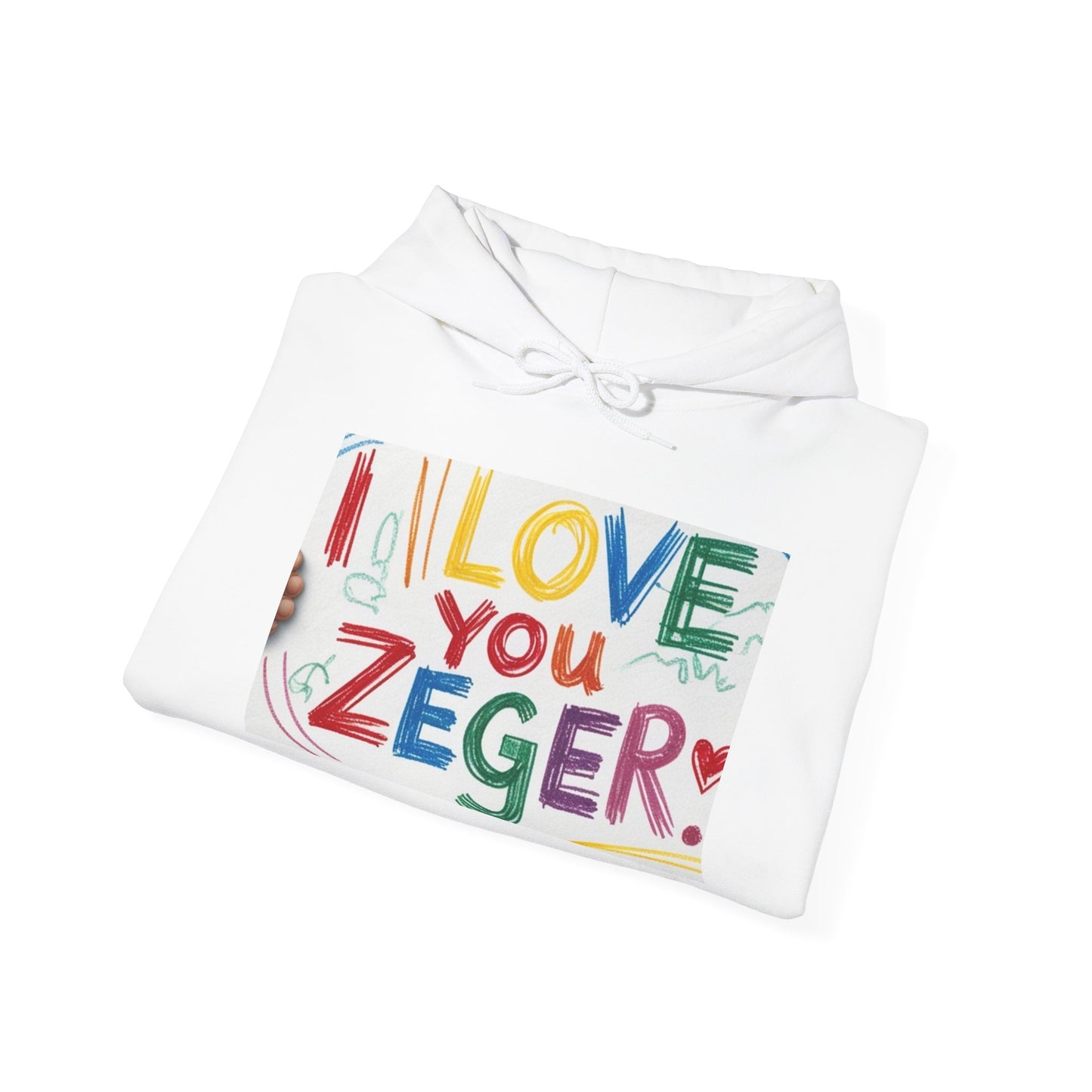 “Valentine special - Express Your Love - I Love You, Zeger Hooded Sweatshirt”