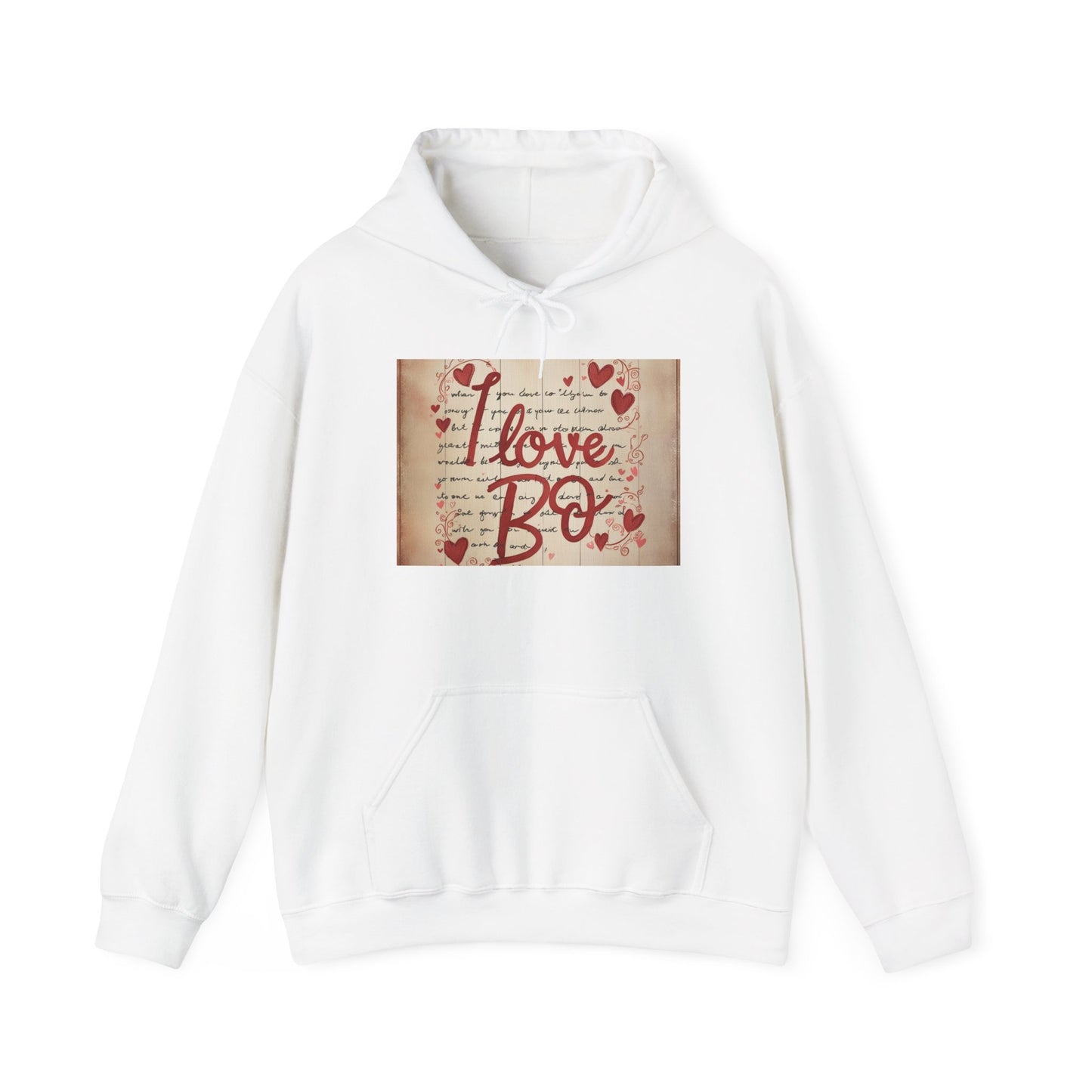 “Valentine special - Express Your Love - I Love You, Bo Hooded Sweatshirt”