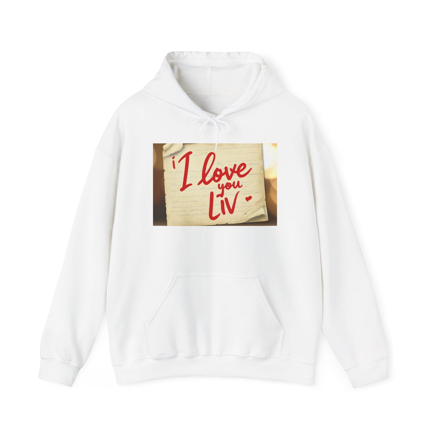 “Valentine special - Express Your Love - I Love You, Liv Hooded Sweatshirt”