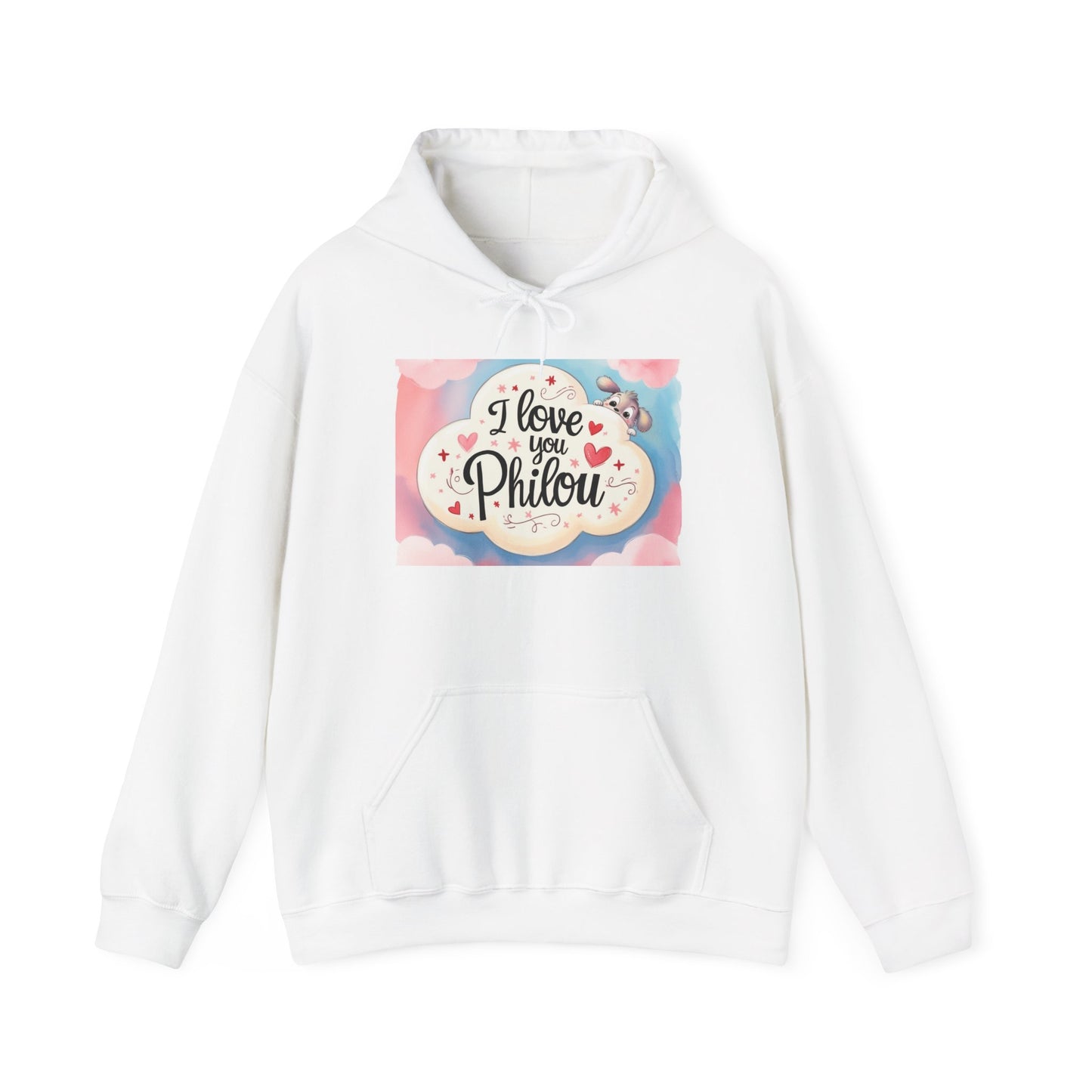 “Valentine special - Express Your Love - I Love You, Philou Hooded Sweatshirt”