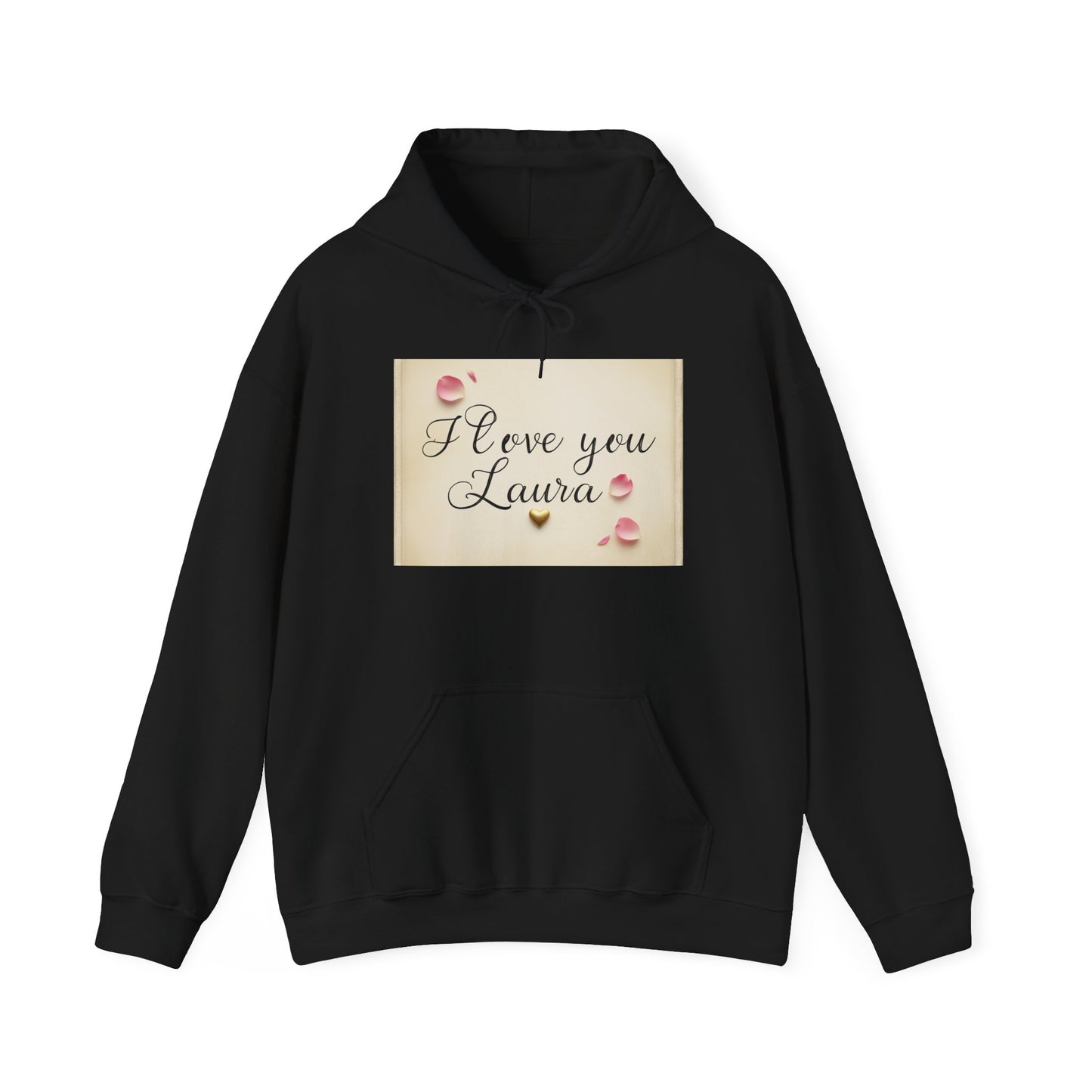 “Valentine special - Express Your Love - I Love You, Laura Hooded Sweatshirt”