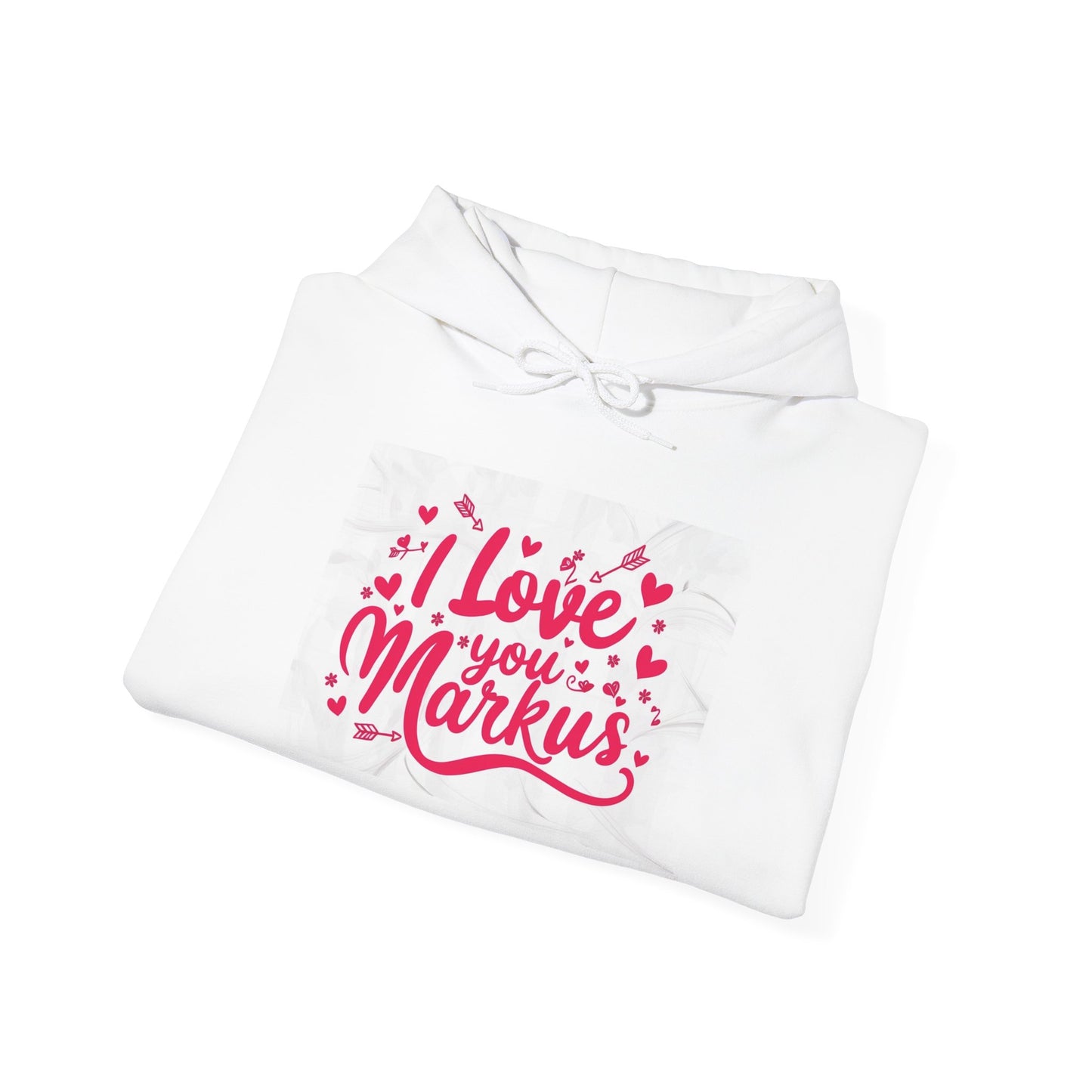 “Valentine special - Express Your Love - I Love You, Markus Hooded Sweatshirt”