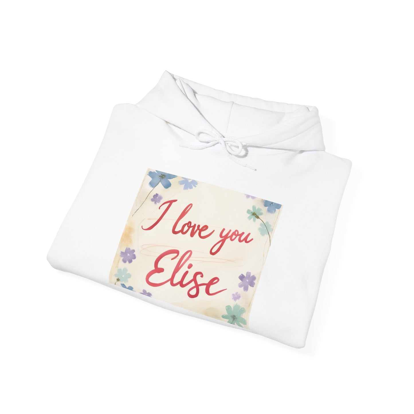 “Valentine special - Express Your Love - I Love You, Elise Hooded Sweatshirt”