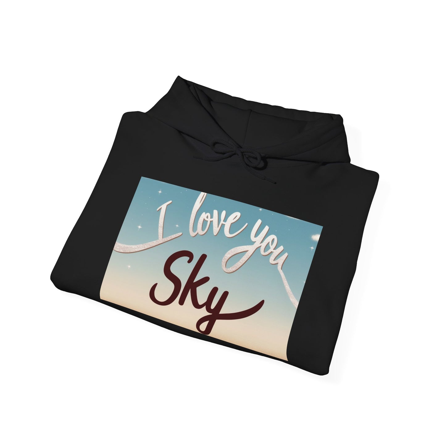 “Valentine special - Express Your Love - I Love You, Sky Hooded Sweatshirt”