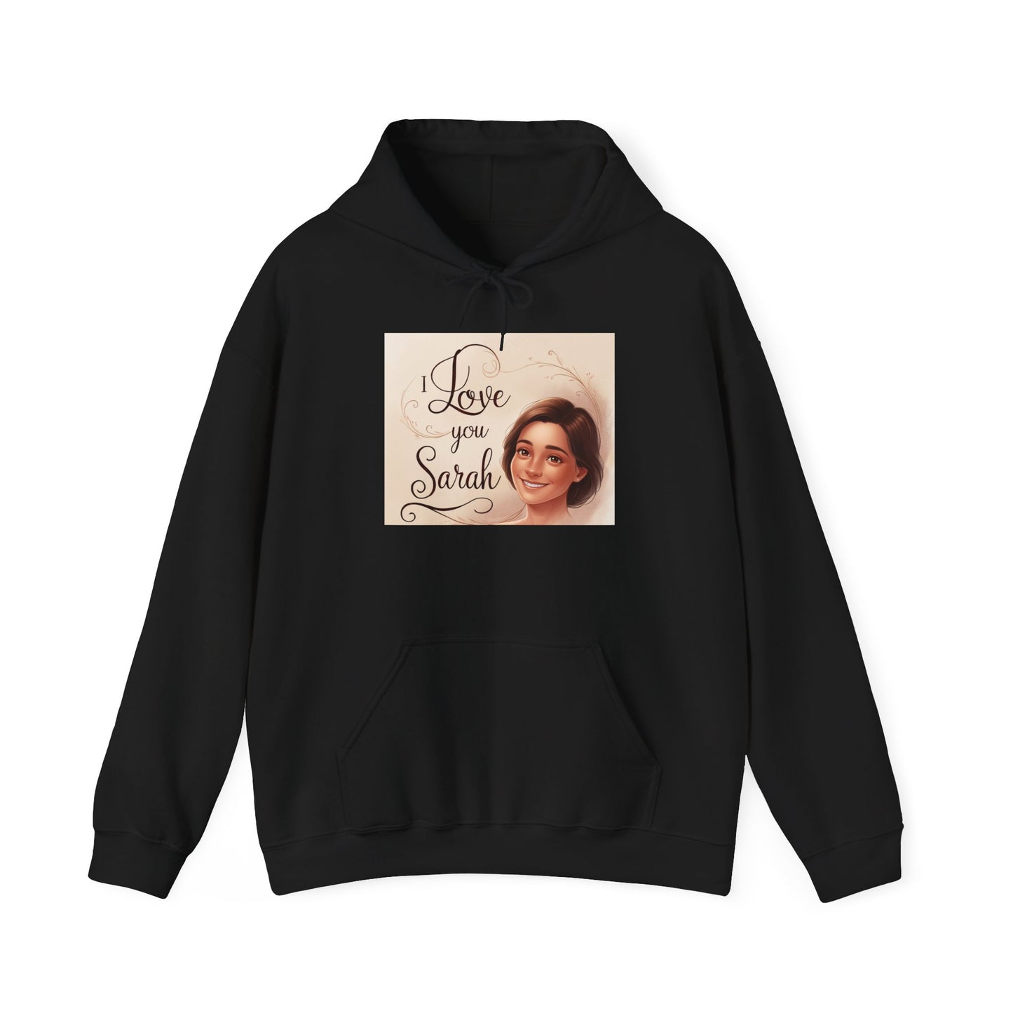 “Valentine special - Express Your Love - I Love You, Sarah Hooded Sweatshirt”