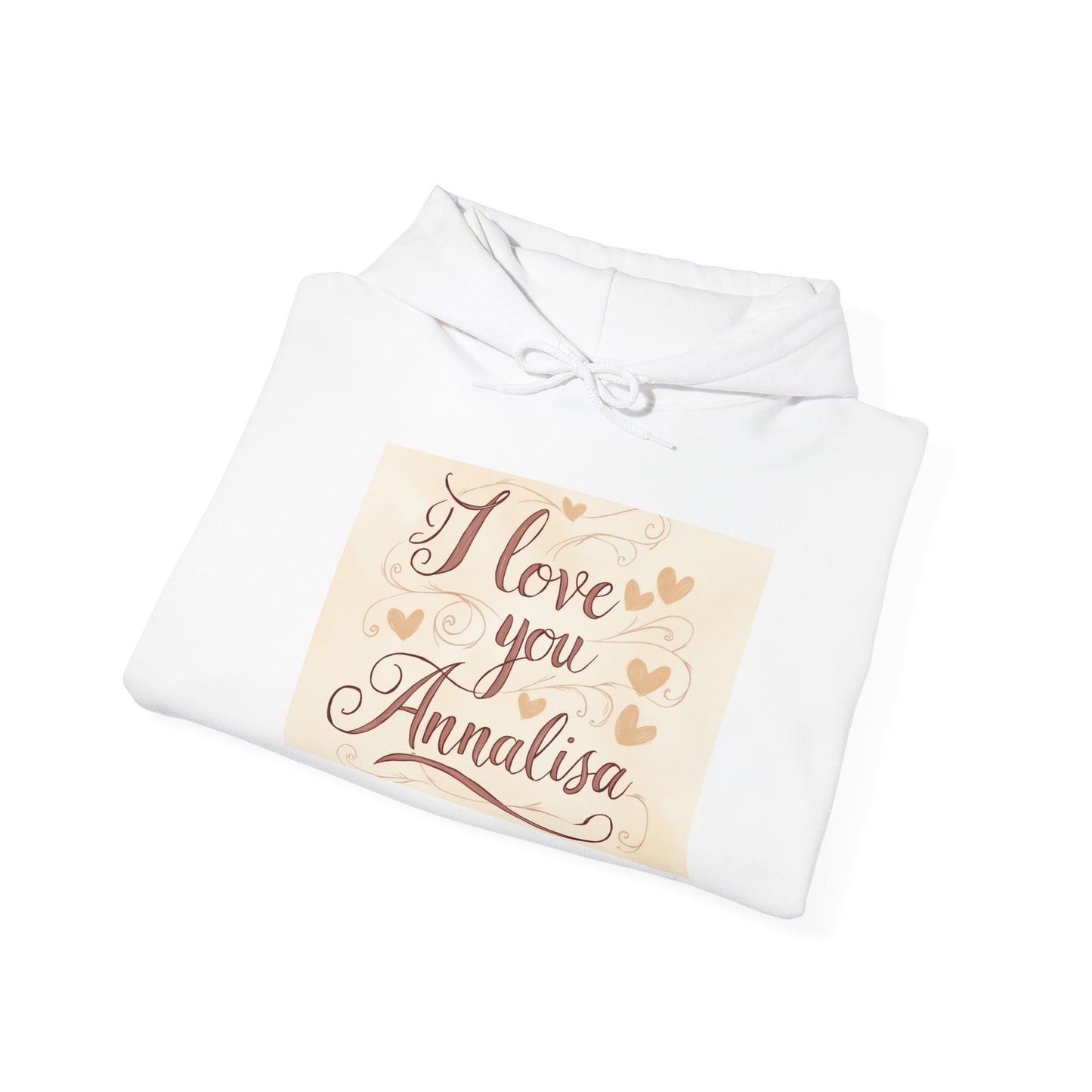 “Valentine special - Express Your Love - I Love You, Annalisa Hooded Sweatshirt”