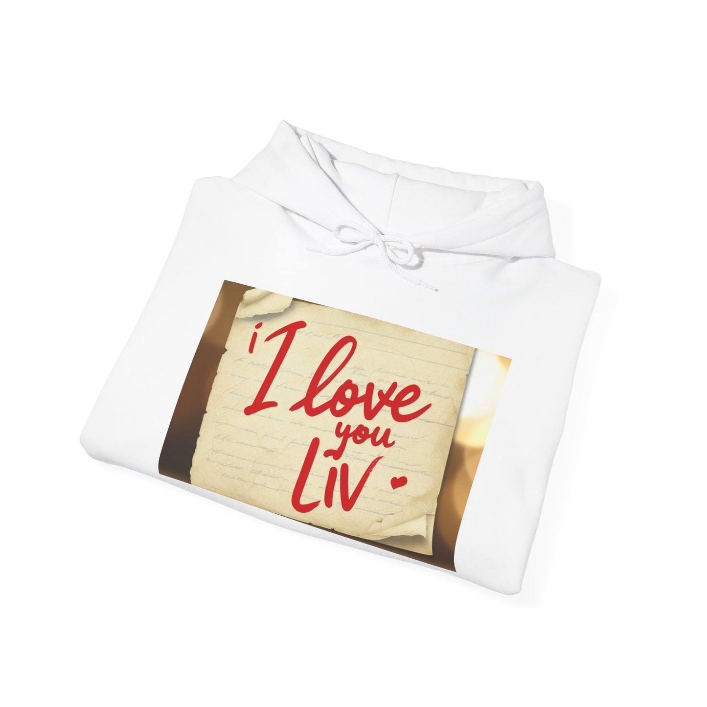 “Valentine special - Express Your Love - I Love You, Liv Hooded Sweatshirt”